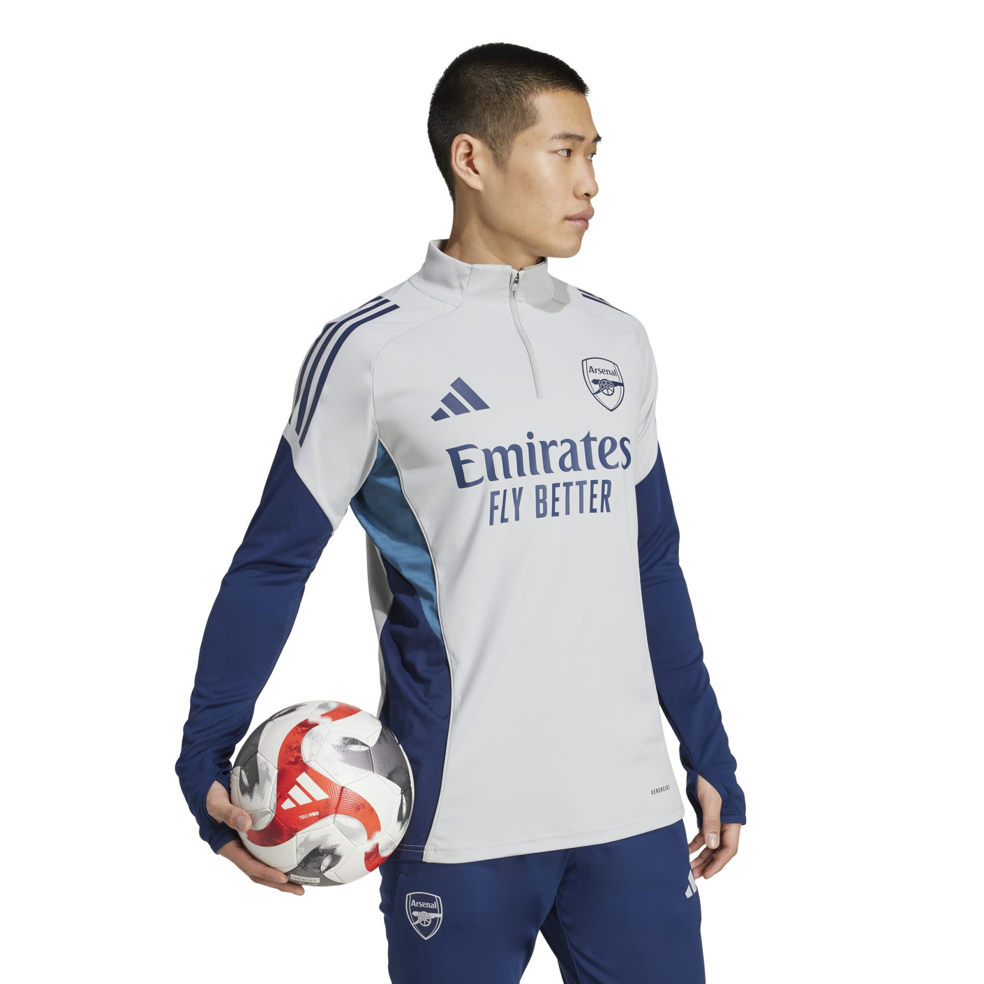 adidas Arsenal Training sweater 1/4-Zip 2025-2026 Grey Dark Blue