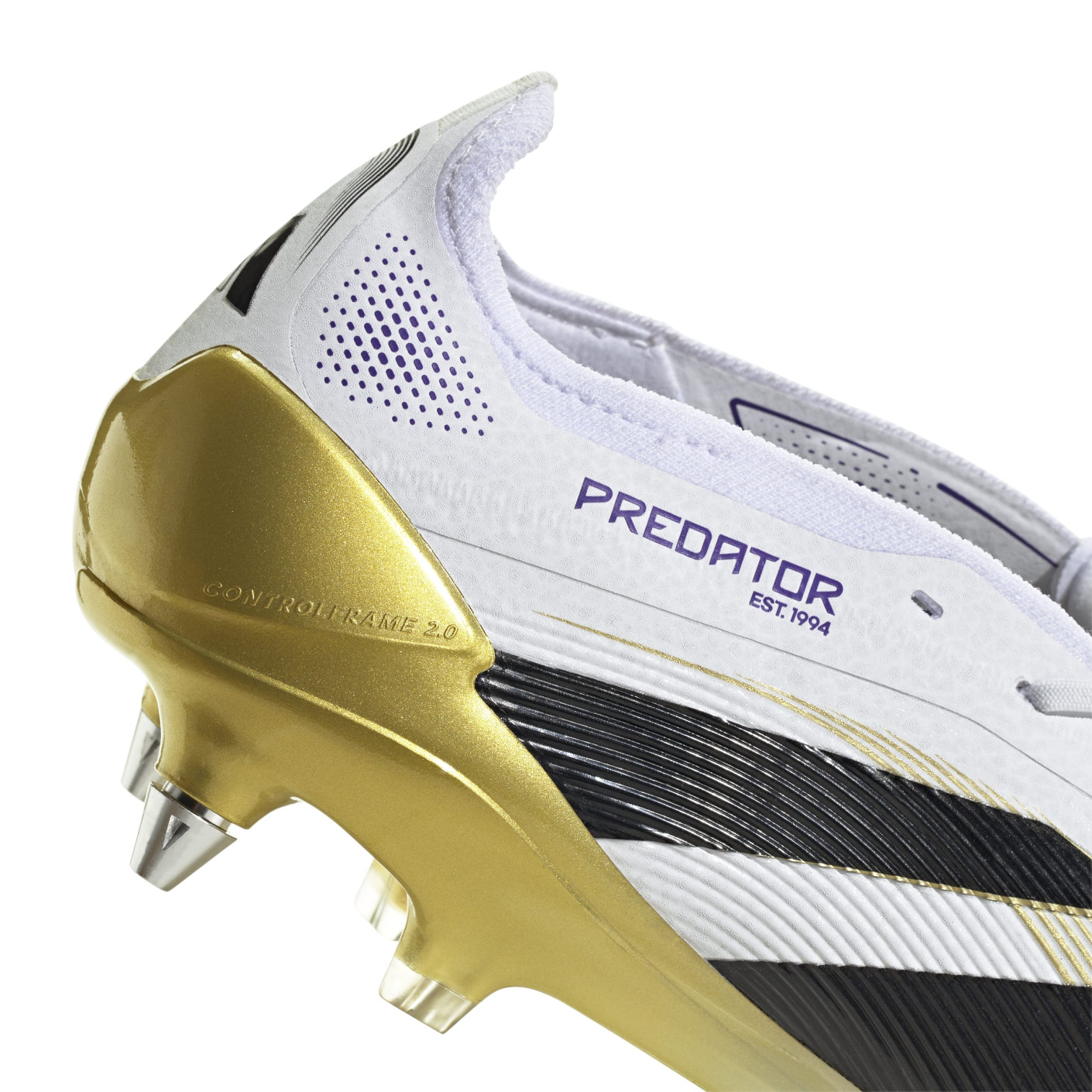 adidas predator gouden voetbalschoen adidas Predator Elite FT IJzeren-Nop Voetbalschoenen (SG) Wit Zwart Goud 