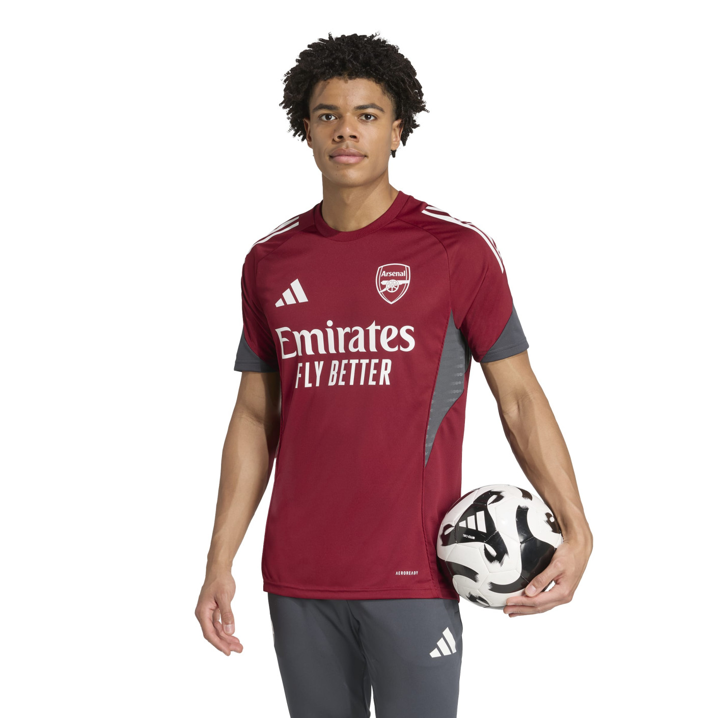 adidas Arsenal Trainingsshirt Europees 2025-2026 Rood Wit Grijs