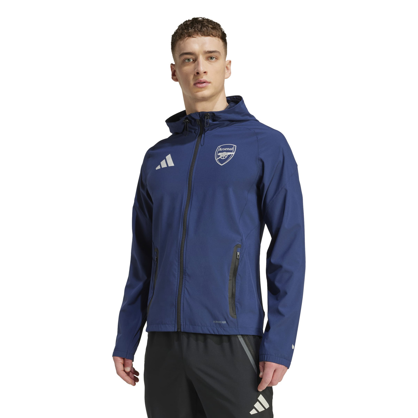 adidas Arsenal Vis Tech Full-Zip Tracksuit 2025-2026 Dark Blue