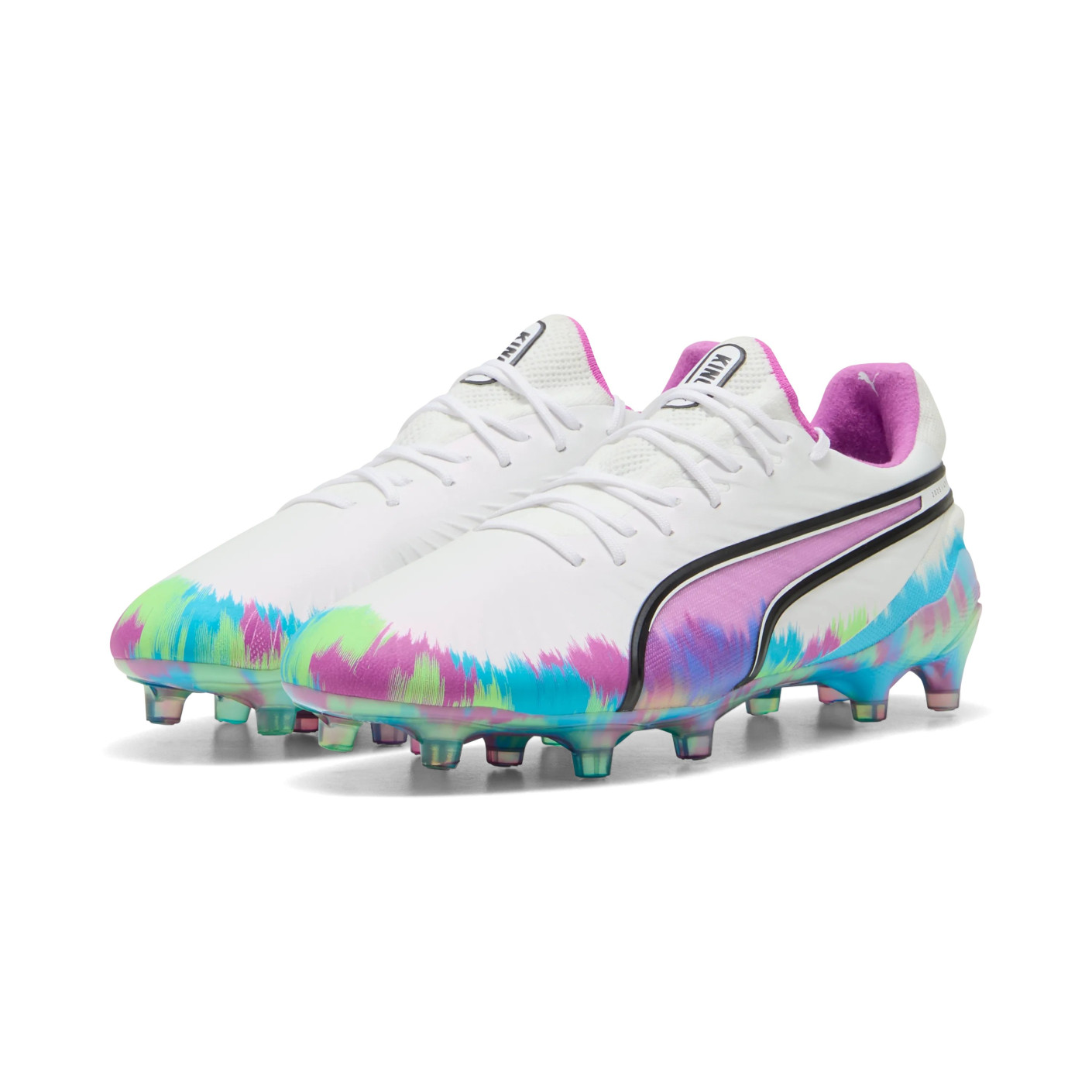 PUMA King Ultimate Brilliance Grass/Artificial Grass Football Boots (MG) Women's White Purple Blue