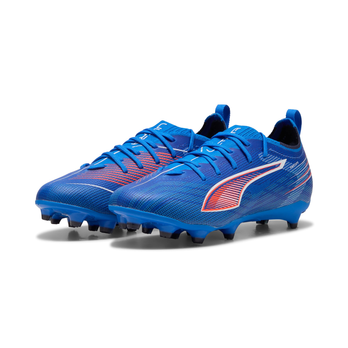 PUMA Ultra 6 Pro Grass/Artificial Grass Football Boots (MG) Kids Blue White Bright Red