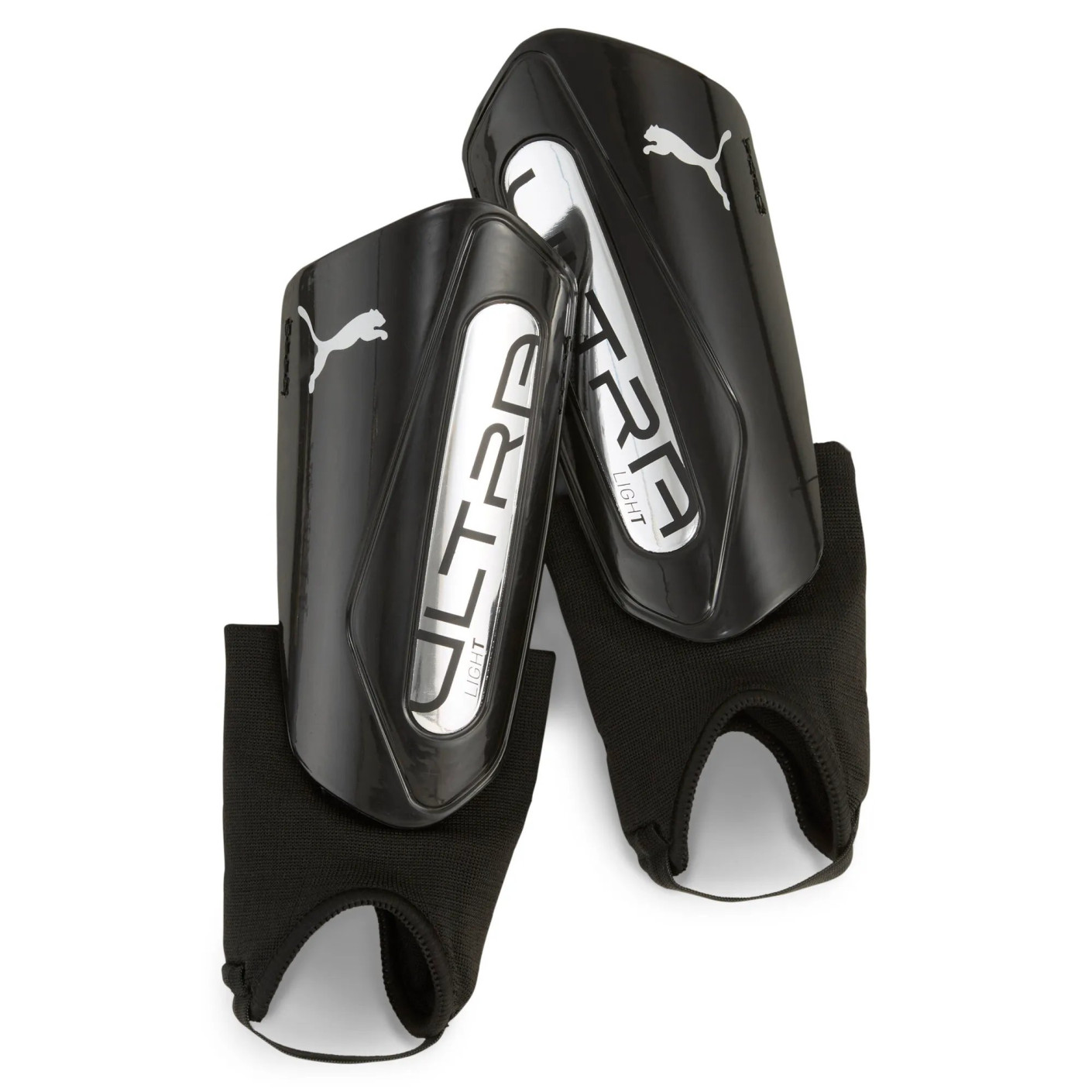 PUMA Ultra Light Ankle Shin Guards Black Silver