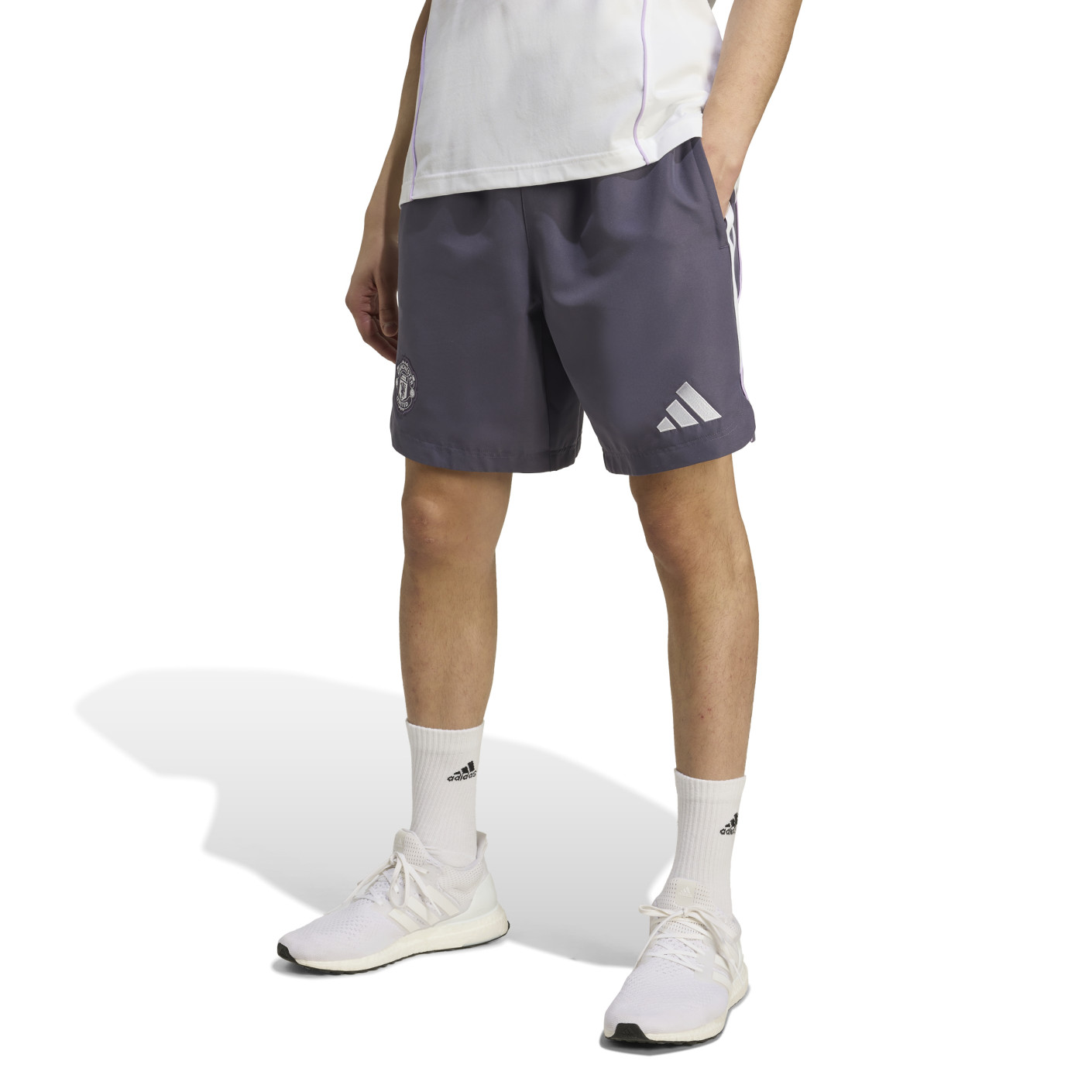 adidas Manchester United Urban Purist Short 2025-2026 Purple White