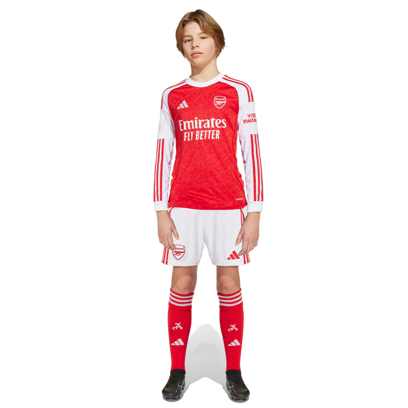 adidas Arsenal Long Sleeve Home Kit 2025-2026 Kids