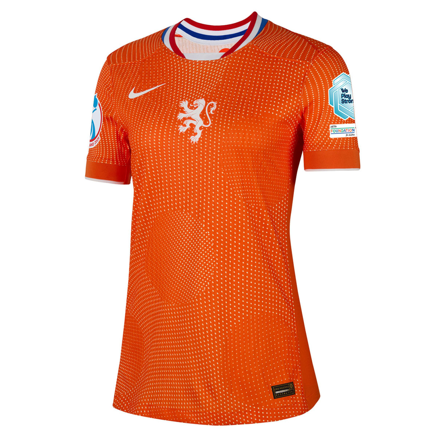 Nike Netherlands Home Shirt Authentic Orange Lionesses 2025-2027 Women + WEURO 2025 Badges