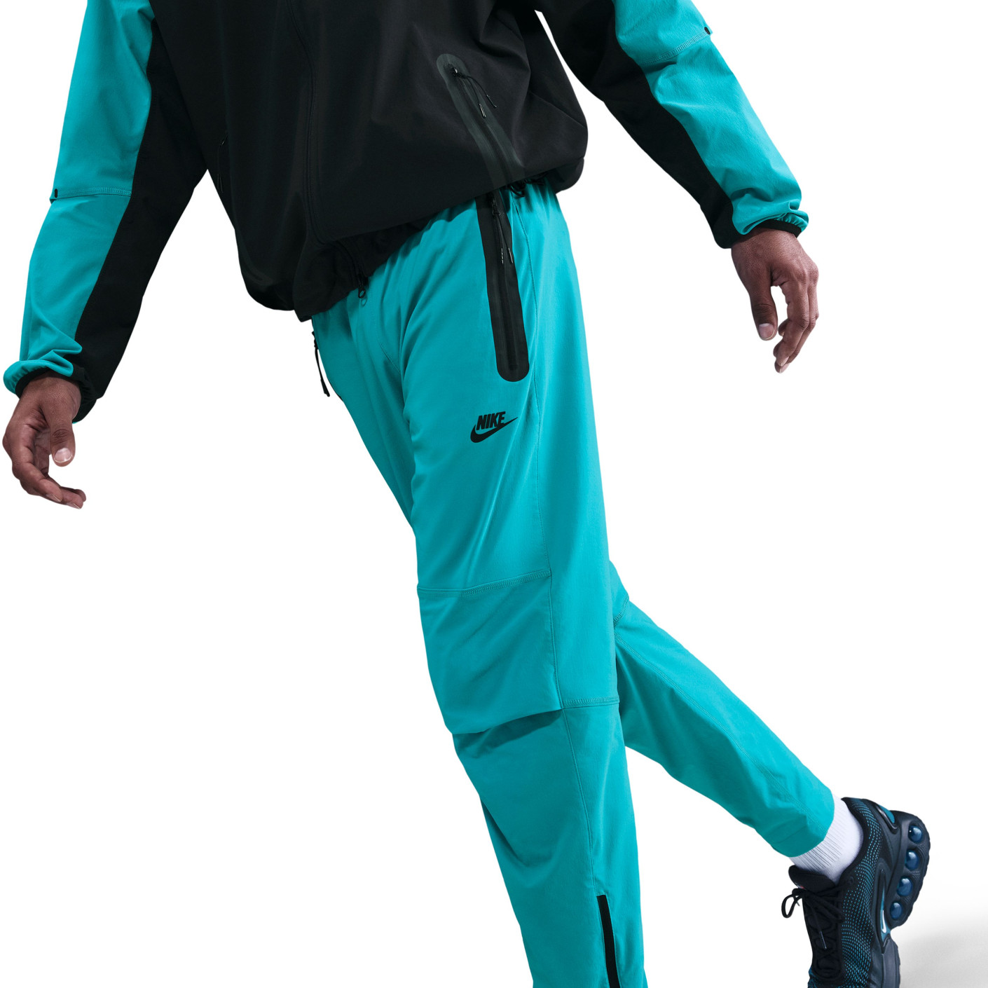 Nike Tech Sportswear Trainingsbroek Woven Turquoise Zwart