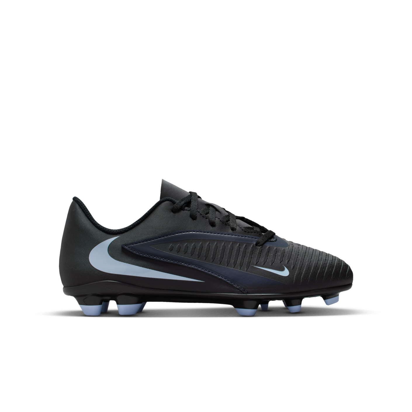 Nike Phantom 6 Low Club Grass/Artificial Grass Football Boots (MG) Kids Black Light Blue