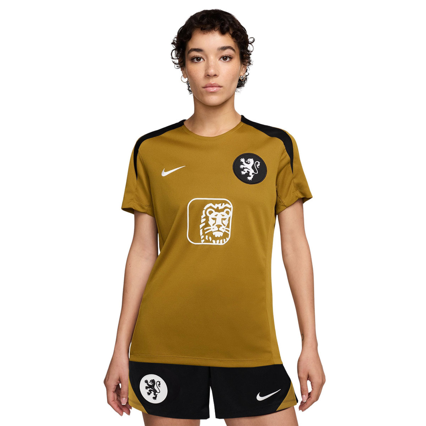 Nike Nederland Strike Trainingsset OranjeLeeuwinnen 2025-2027 Dames Brons Zwart Wit