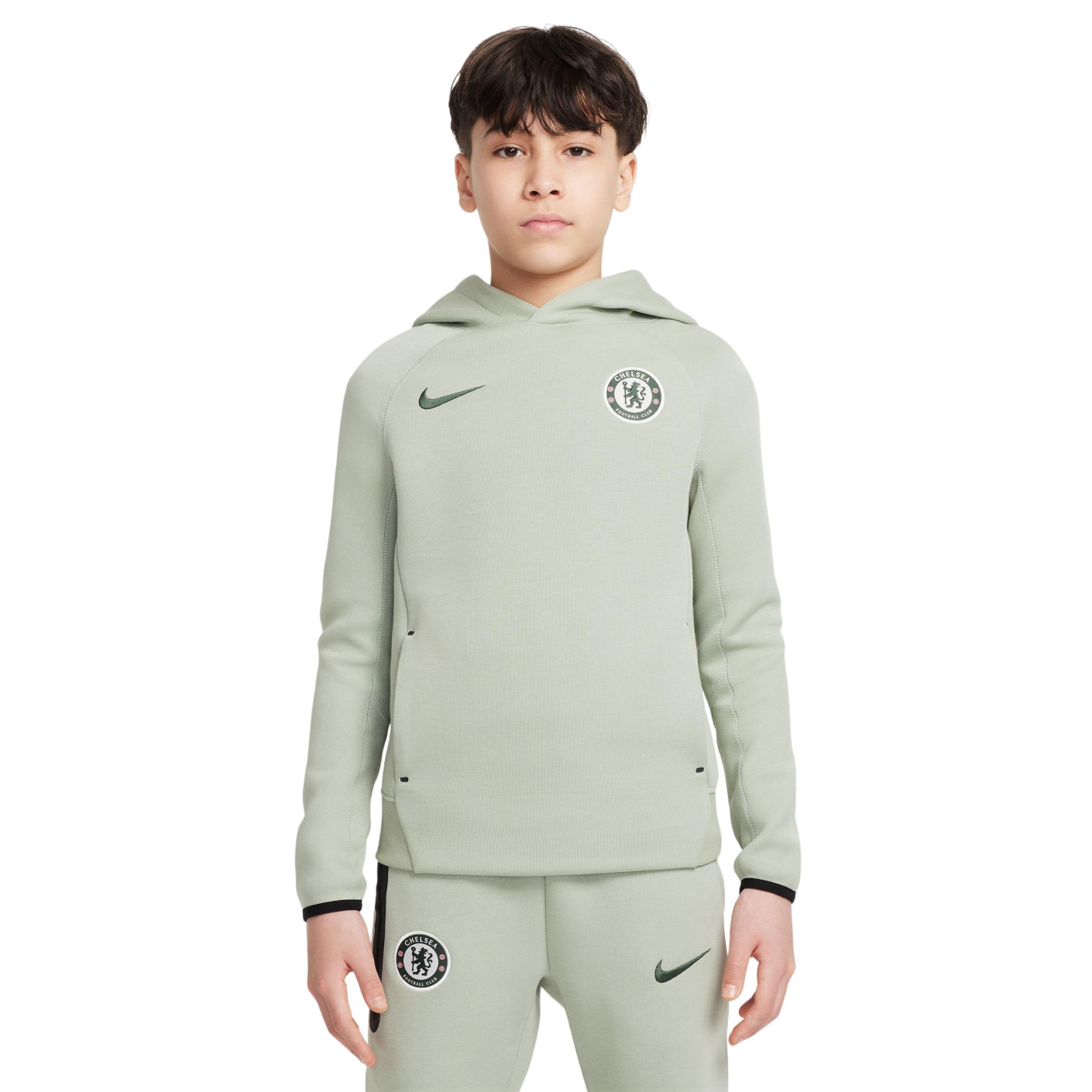 Nike Chelsea Tech Fleece Hoodie 2025-2026 Kids Light Green Green