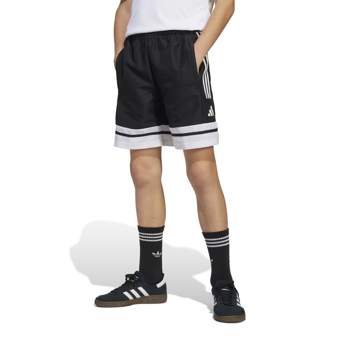 adidas Squadra 25 Downtime Broekje Kids Zwart Wit