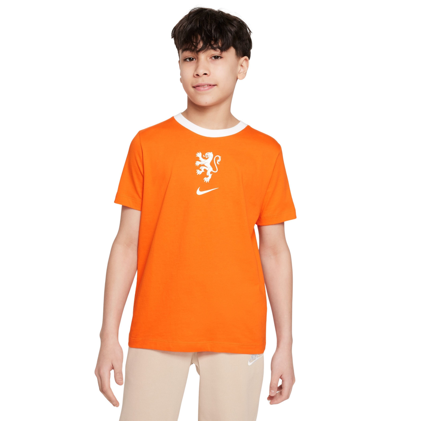 Nike Nederland Logo T-Shirt OranjeLeeuwinnen 2025-2027 Kids Oranje