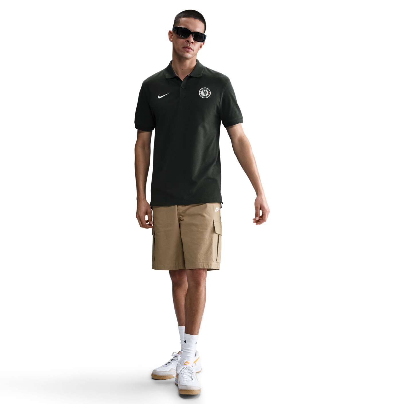 Nike Chelsea Polo 2025-2026 Donkergroen Wit