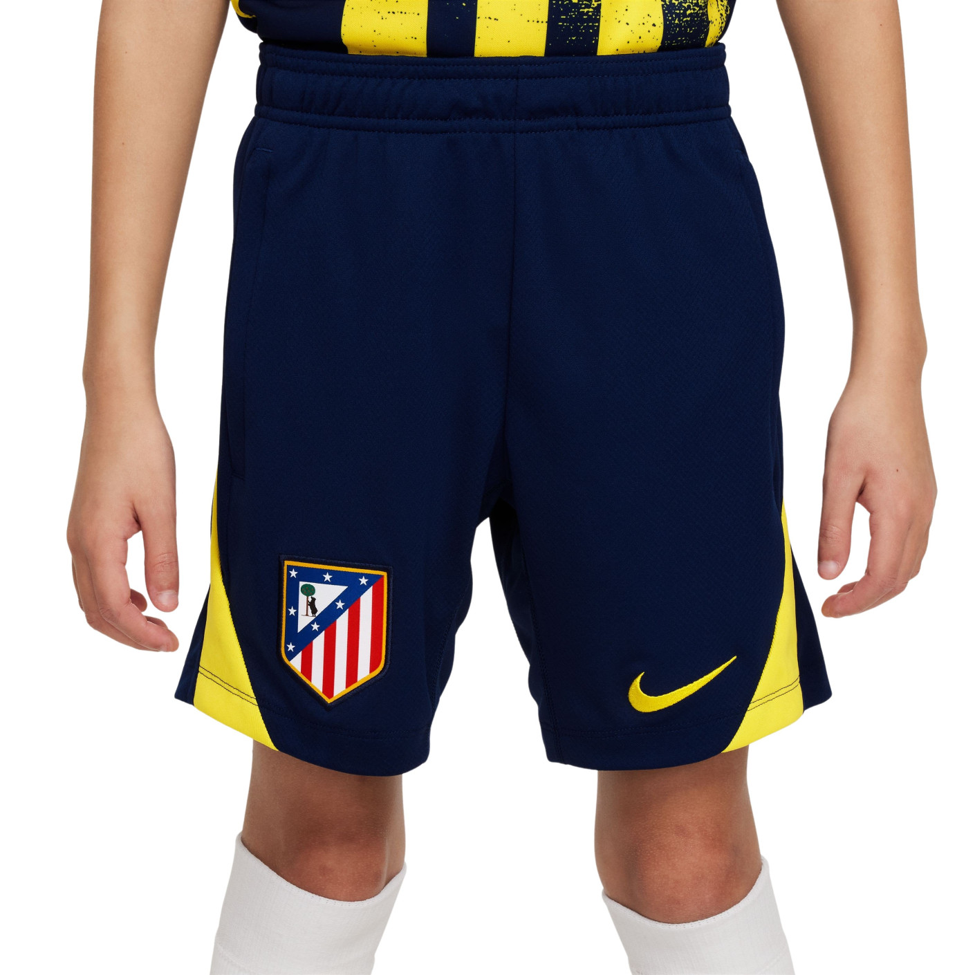 Nike Atletico Madrid Strike Trainingsbroekje 2025-2026 Kids Donkerblauw Geel