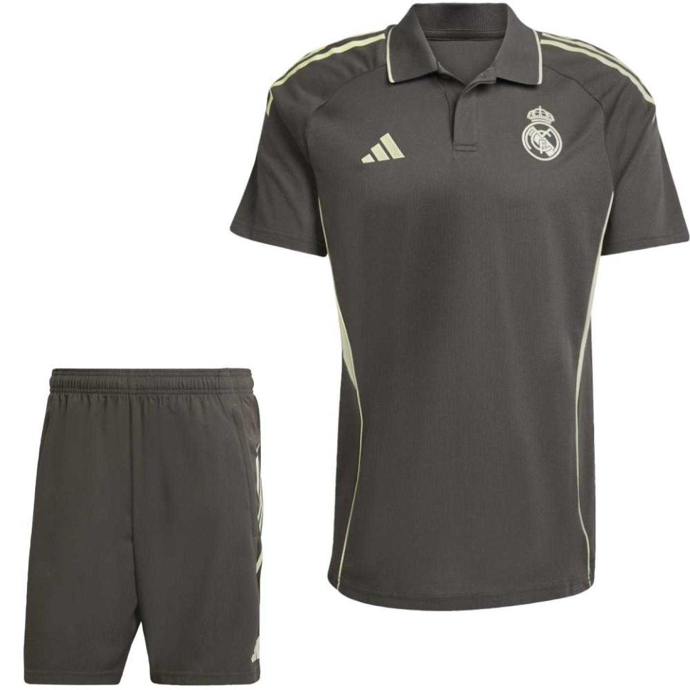 adidas Real Madrid Polo Summer Set 2025-2026 Grey Light Green