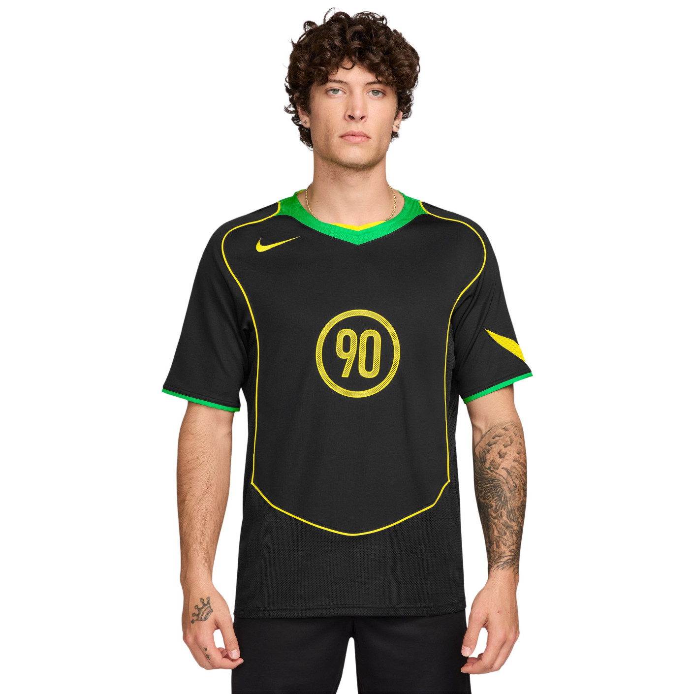 Nike Total 90 Training Shirt Black Green Yellow