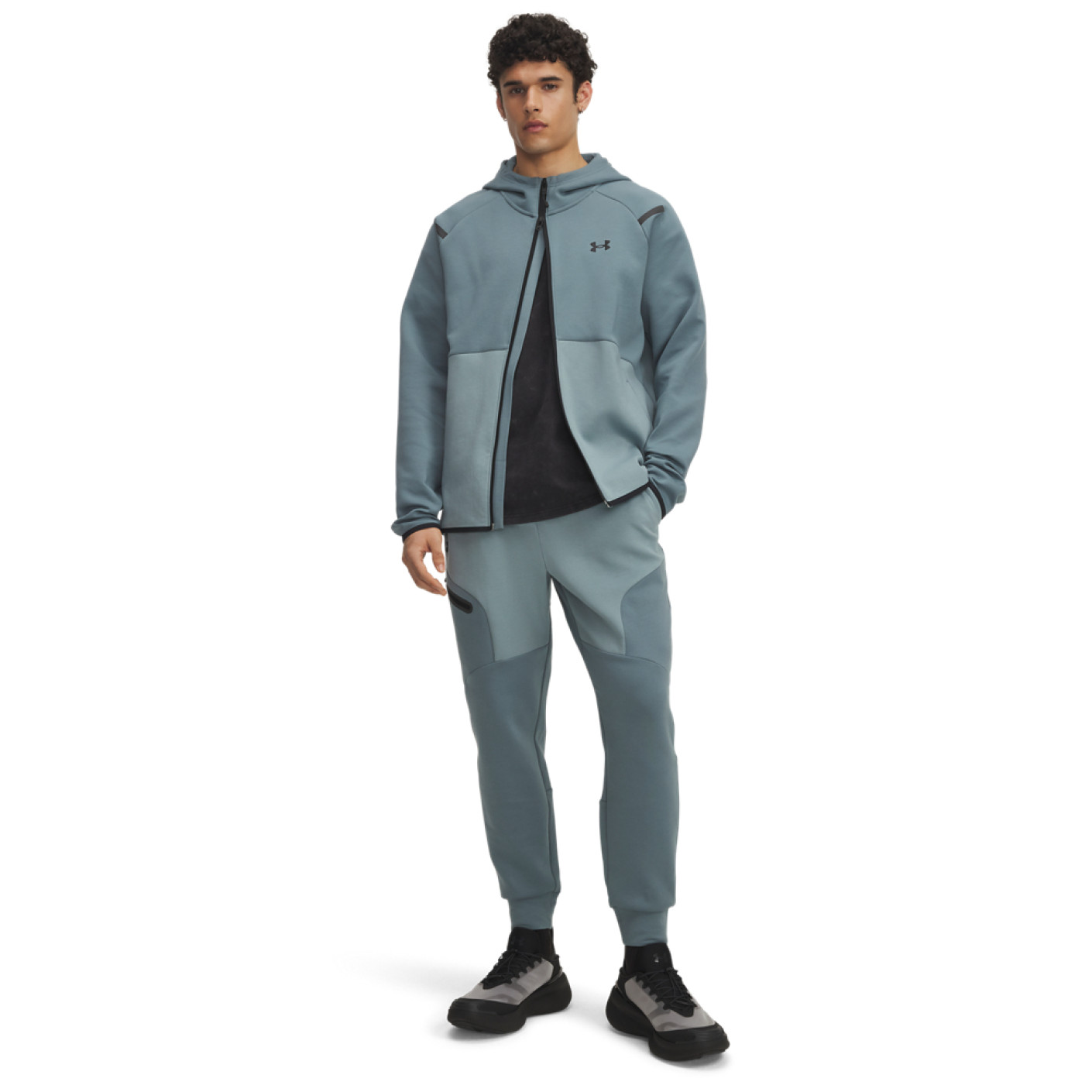 Under Armour Unstoppable Fleece Trainingspak Full-Zip Donkerblauw