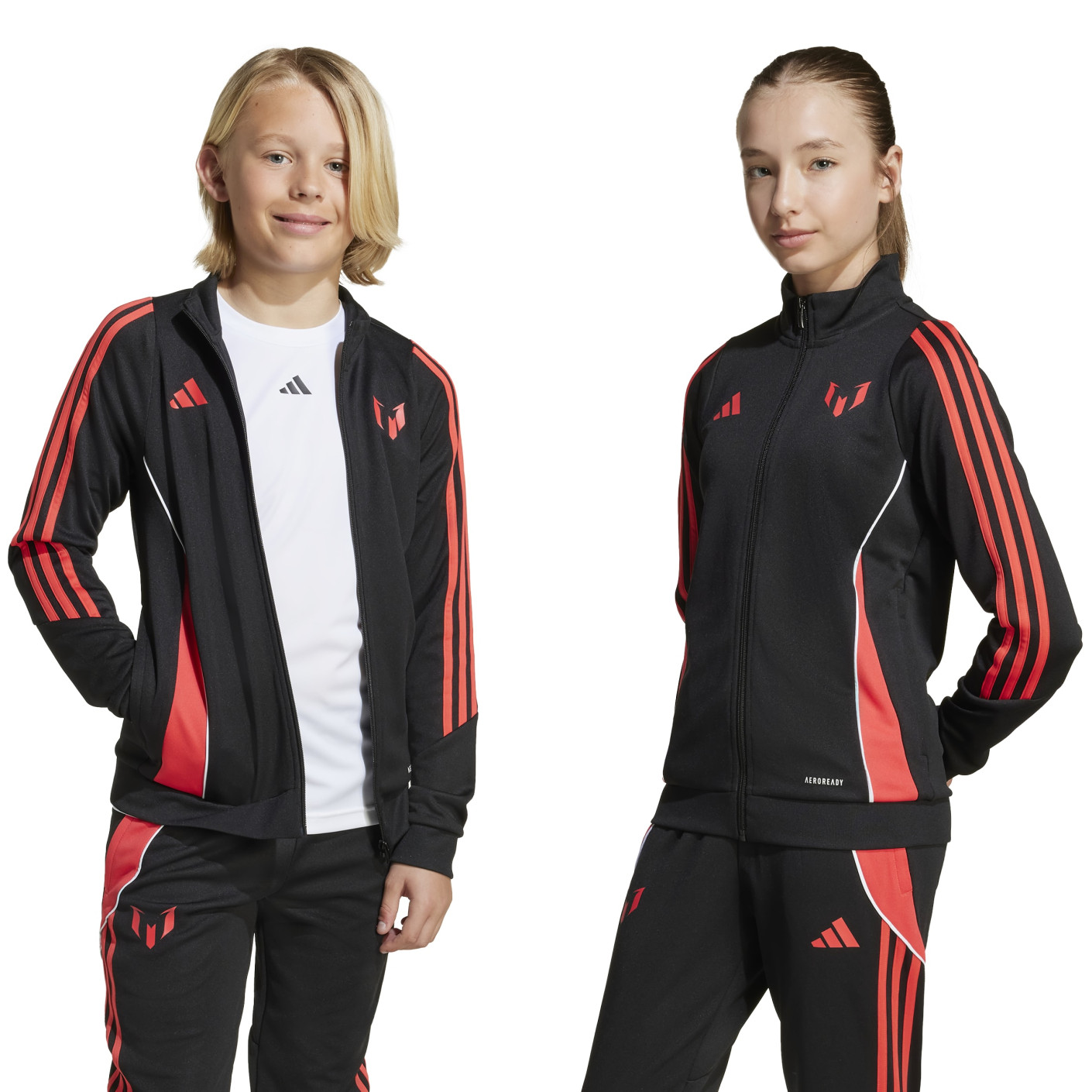 adidas Messi Trainingsjack Kids Zwart Rood