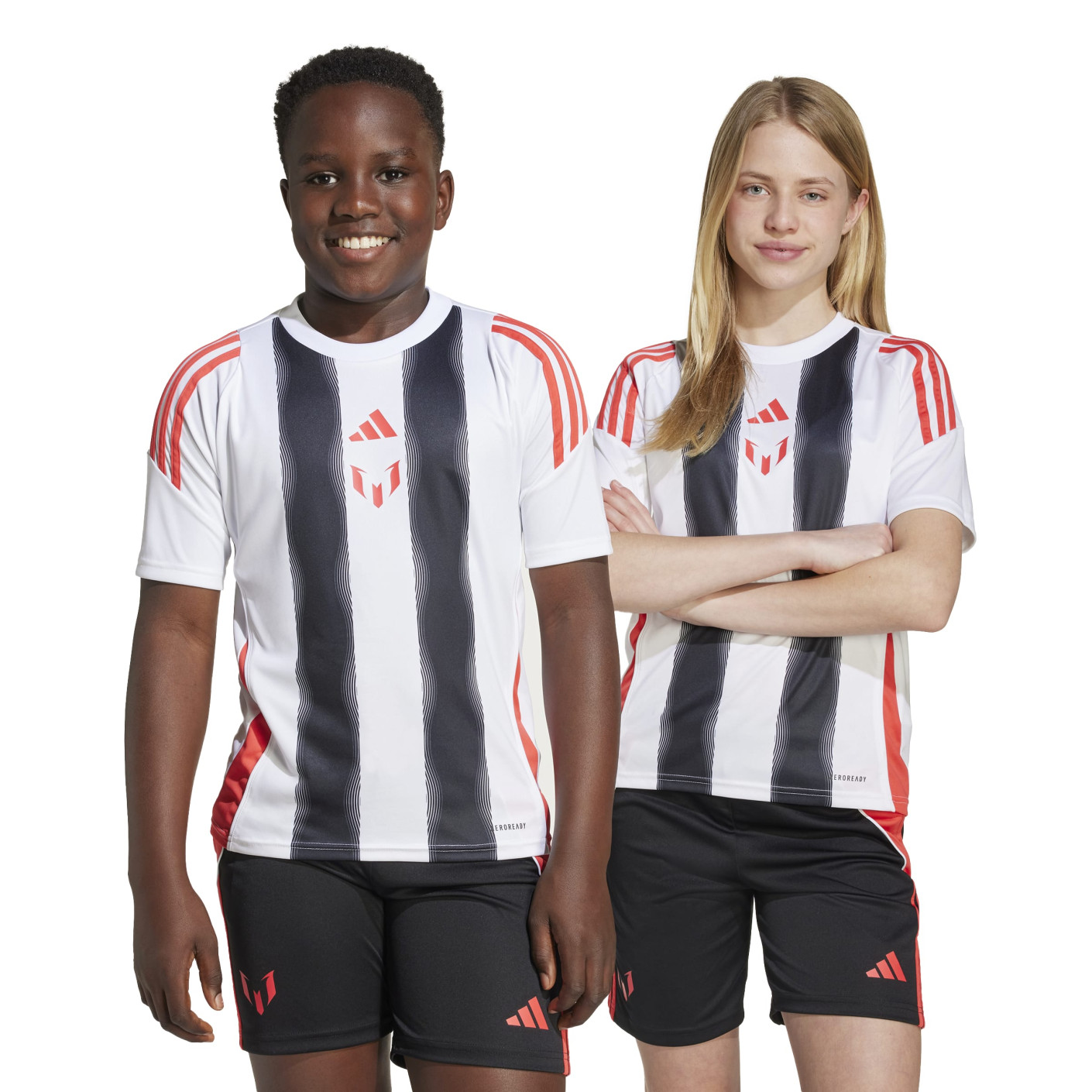 adidas Messi Trainingsshirt Kids Wit Zwart Rood