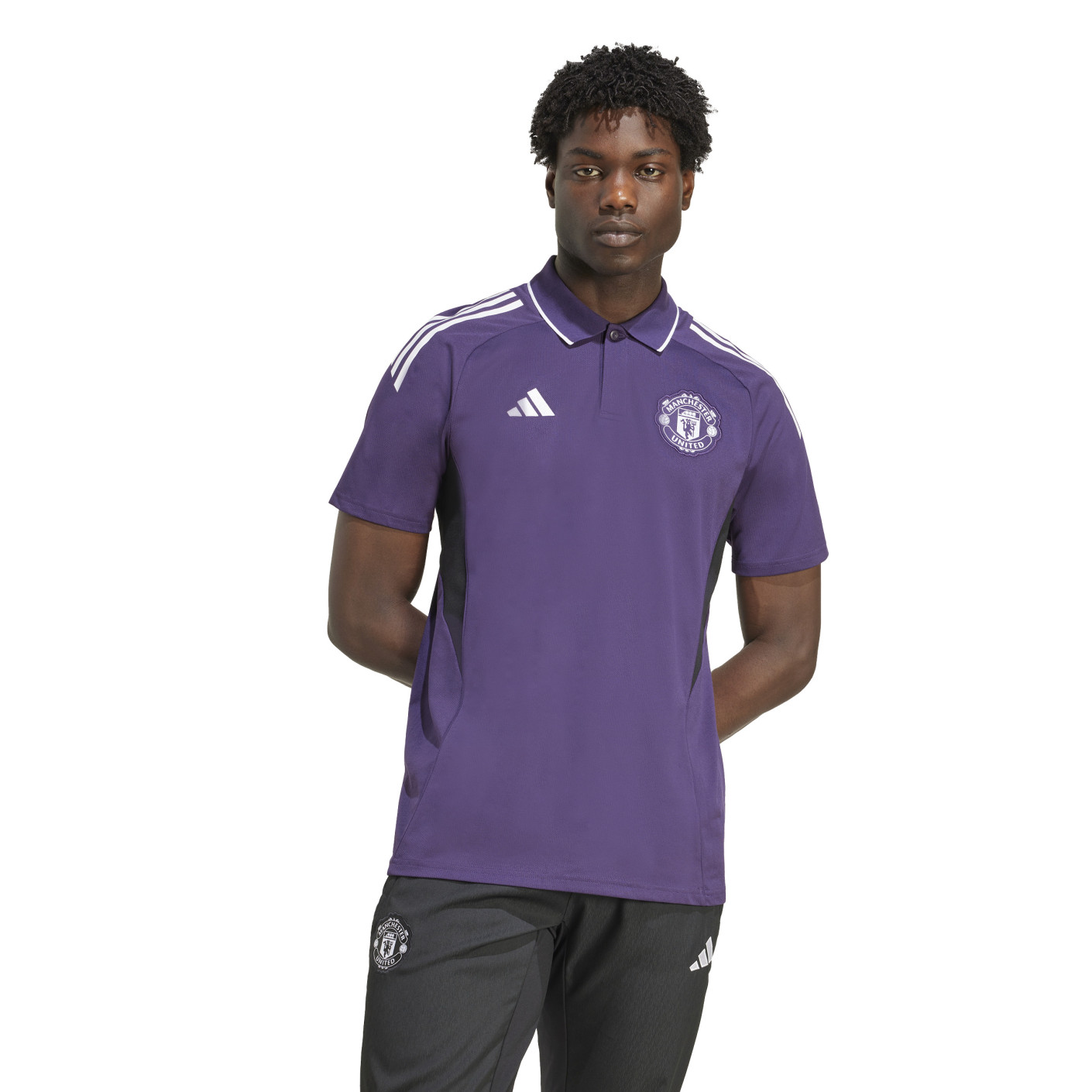 adidas Manchester United Polo 2025-2026 Purple White Black