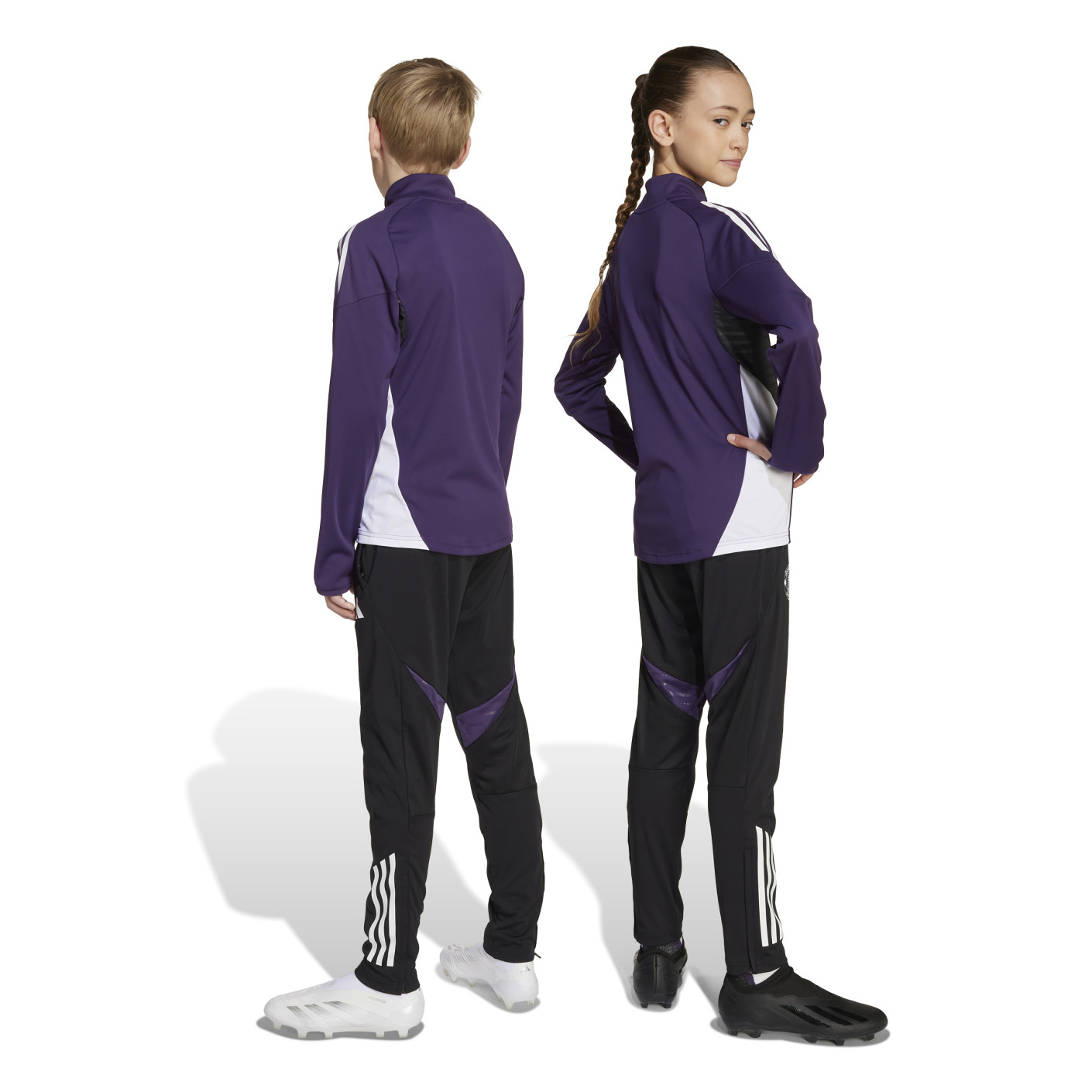 adidas Manchester United 1/4-Zip Tracksuit 2025-2026 Kids Purple