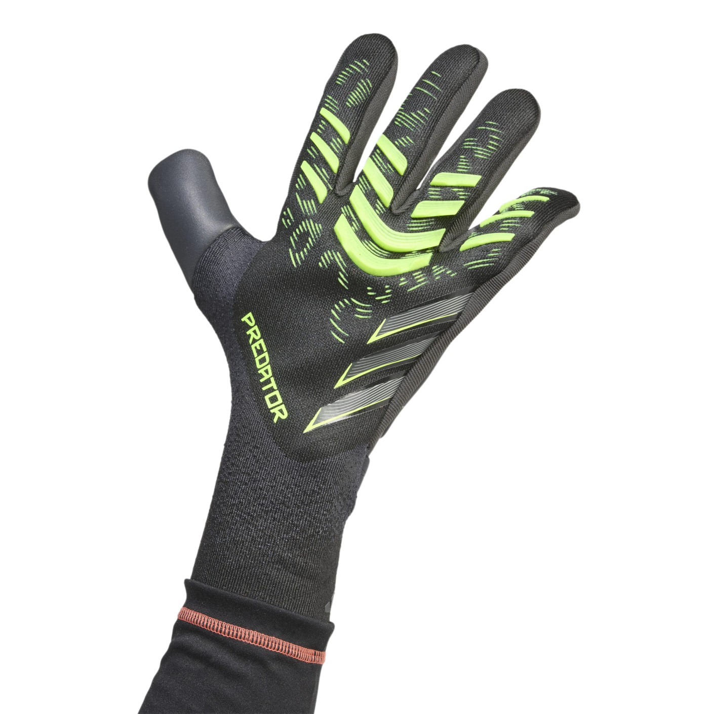 adidas Predator Pro Goalkeeper Gloves Black Dark Grey Neon Yellow