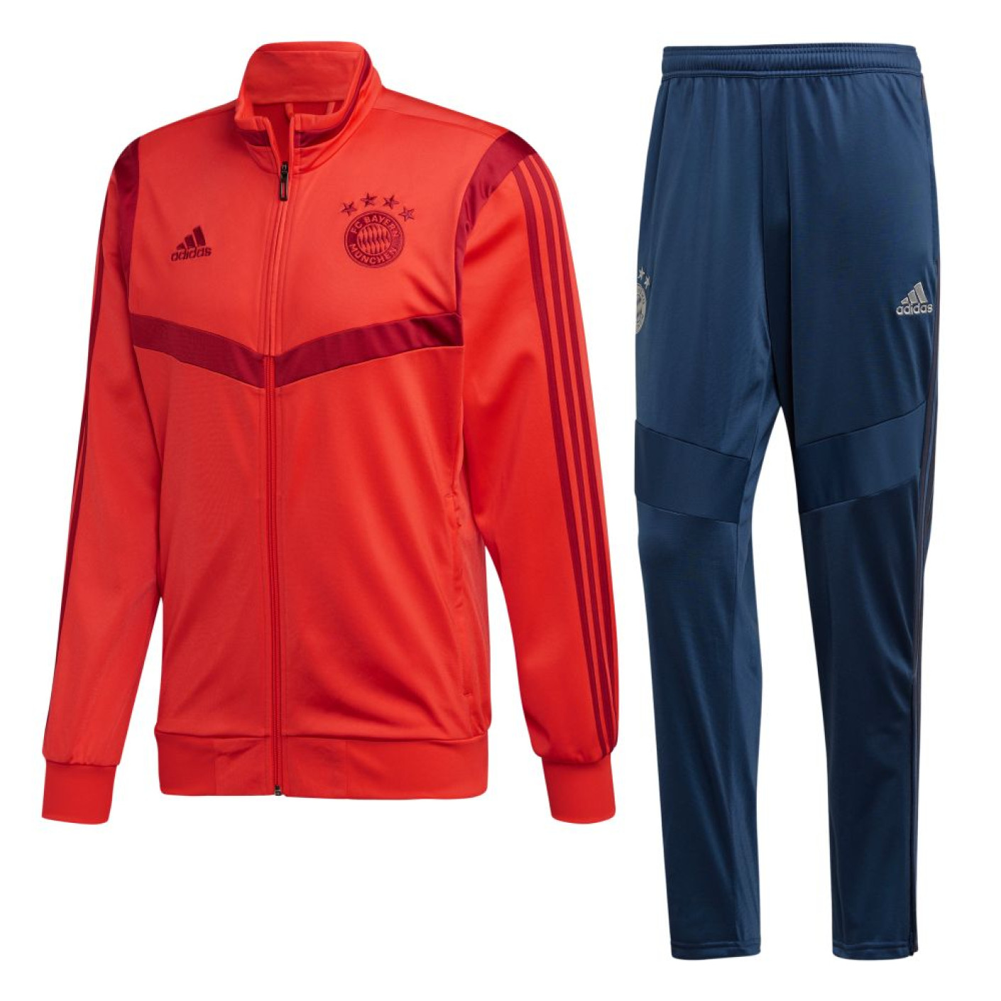 adidas Bayern Munchen Trainingspak 2019-2020 Rood Donkerblauw