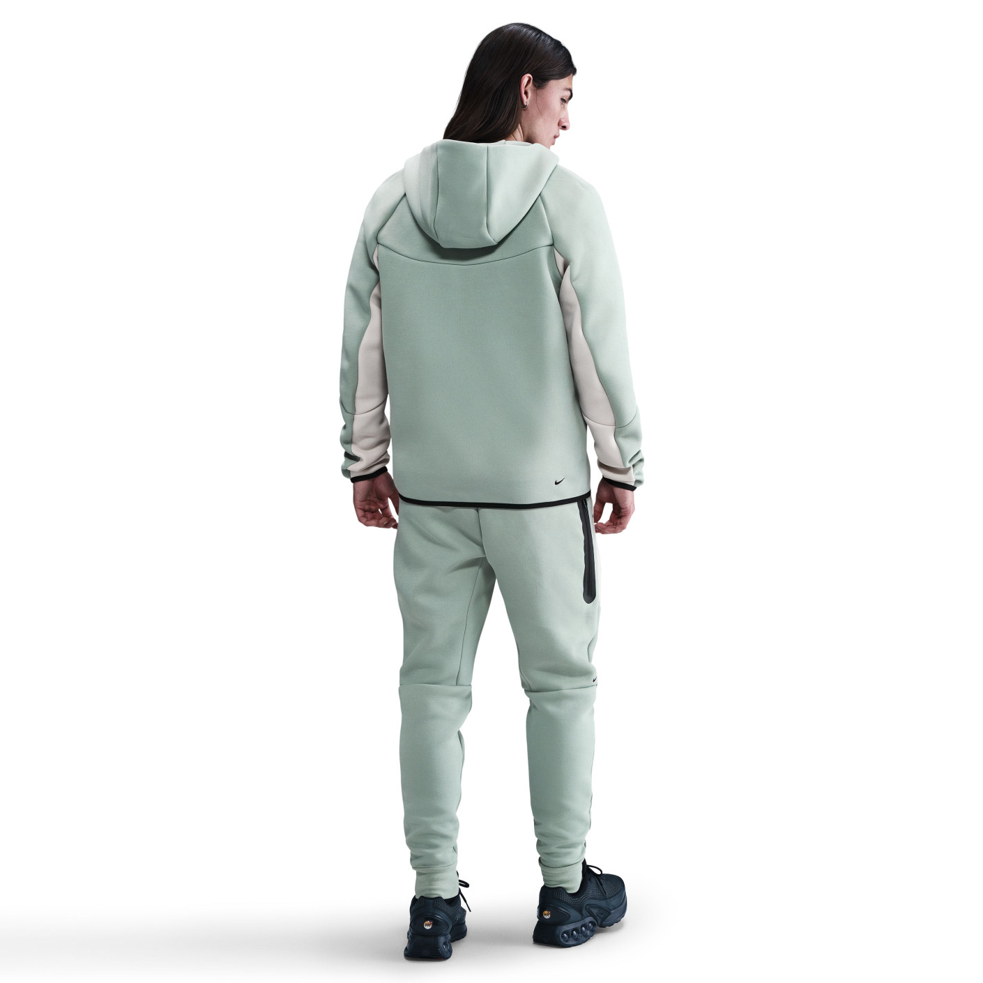 Nike Tech Fleece Sportswear Vest Grijsgroen Wit Zwart - Voetbalshop.nl