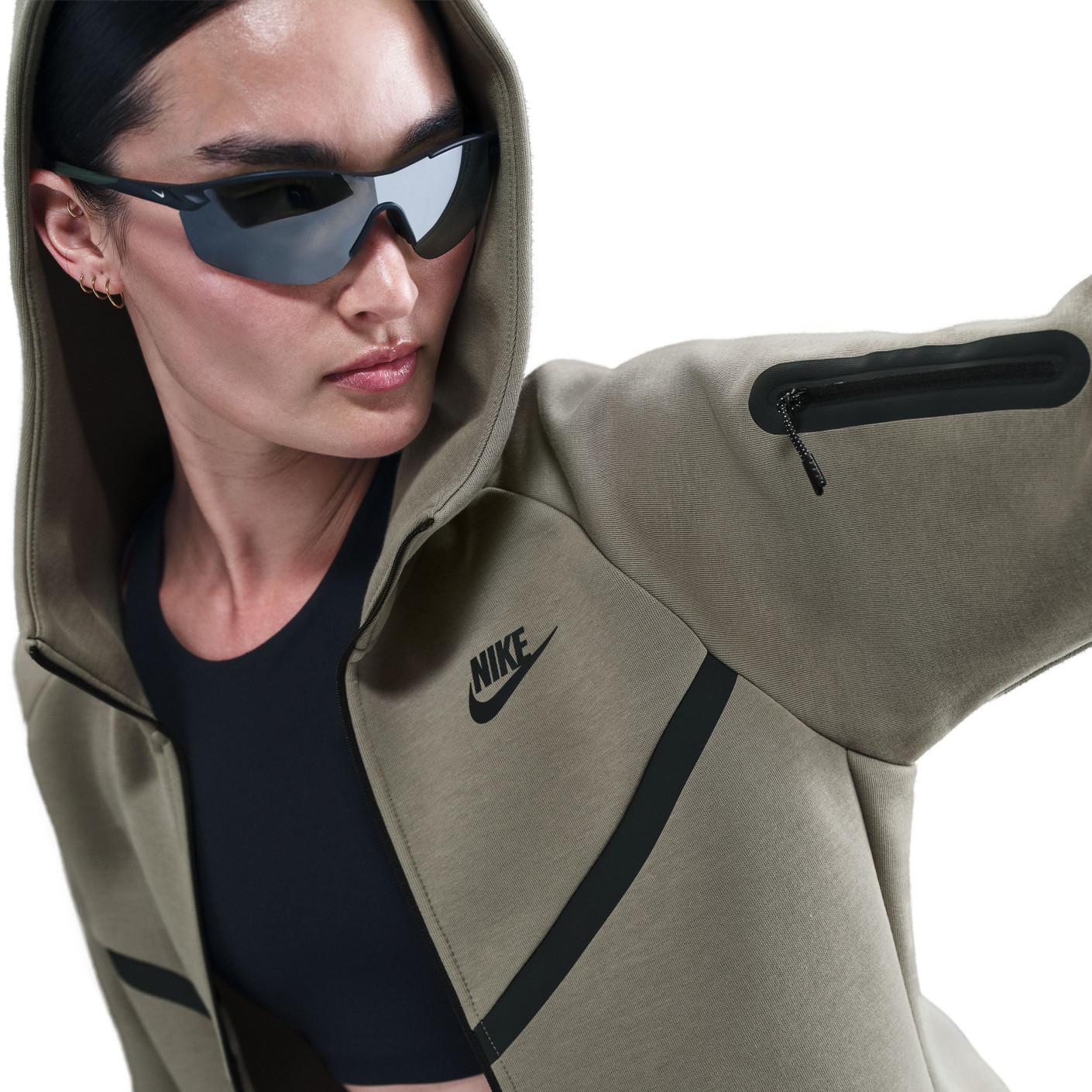 nike hoodie vest womens