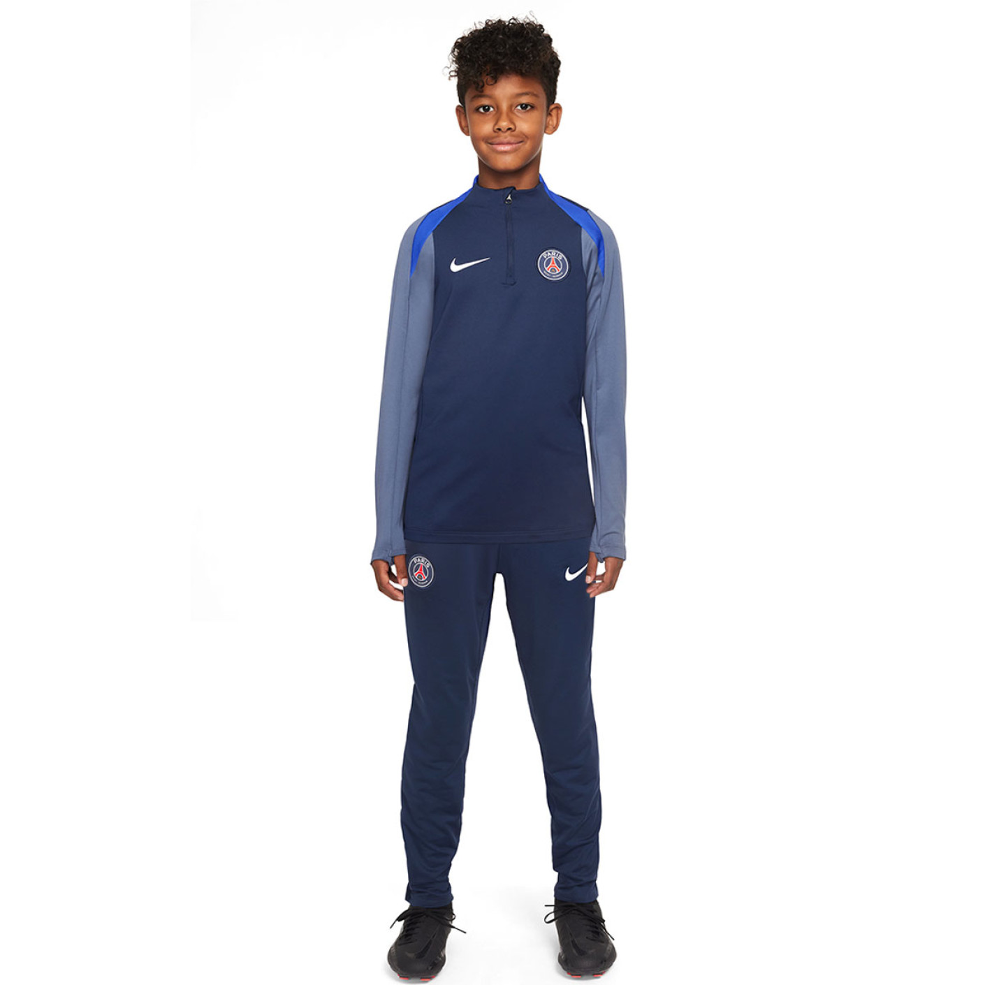 Nike Paris Saint-Germain Strike Tracksuit 1/4-Zip 2025-2026 Kids Dark Blue White