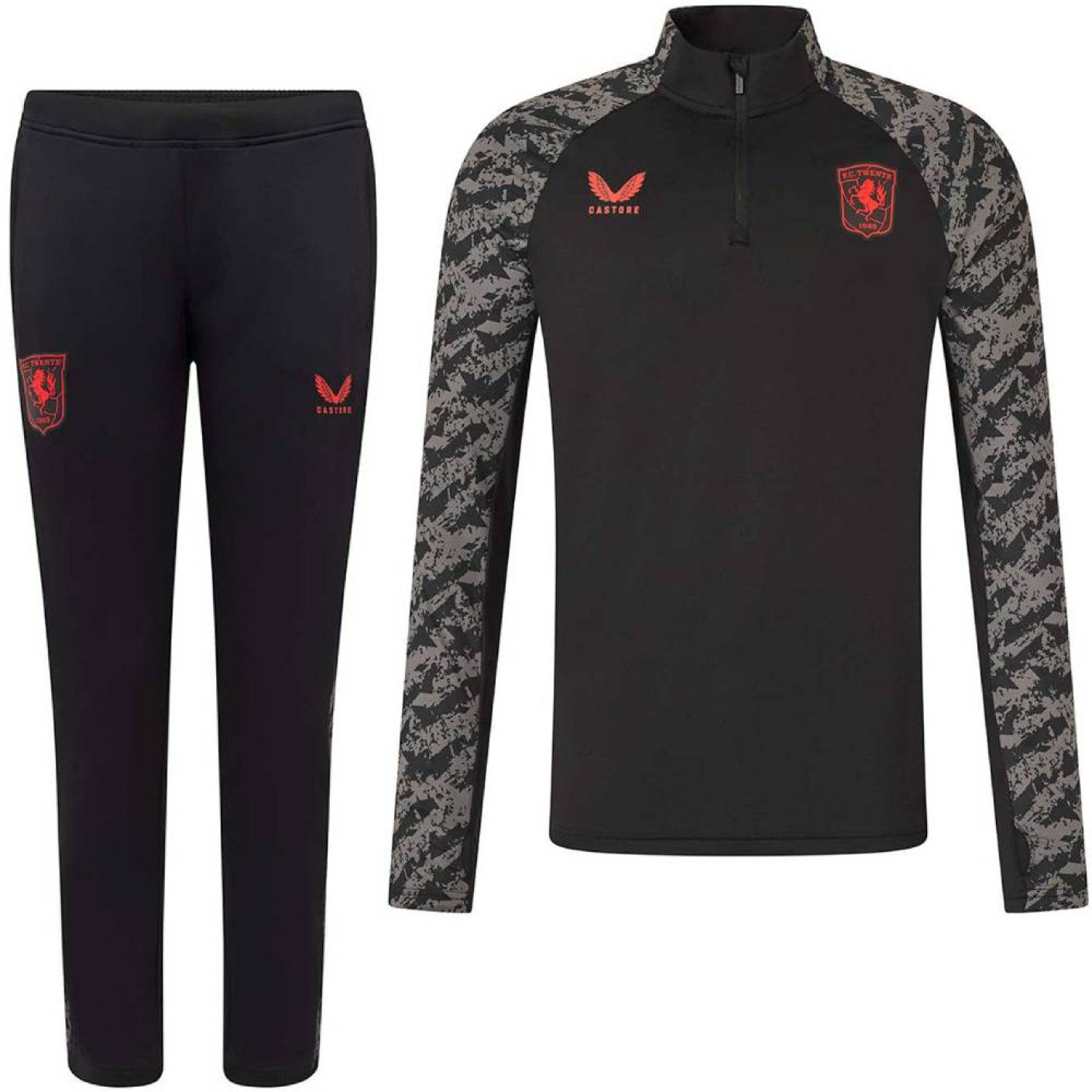 Castore FC Twente Tracksuit 1/4-Zip 2025-2026 Black