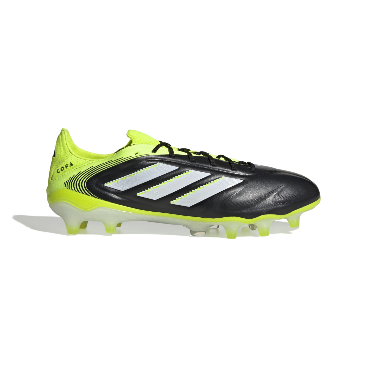 adidas Copa Pure III Elite Gras Voetbalschoenen (FG) Zwart Wit Neongeel