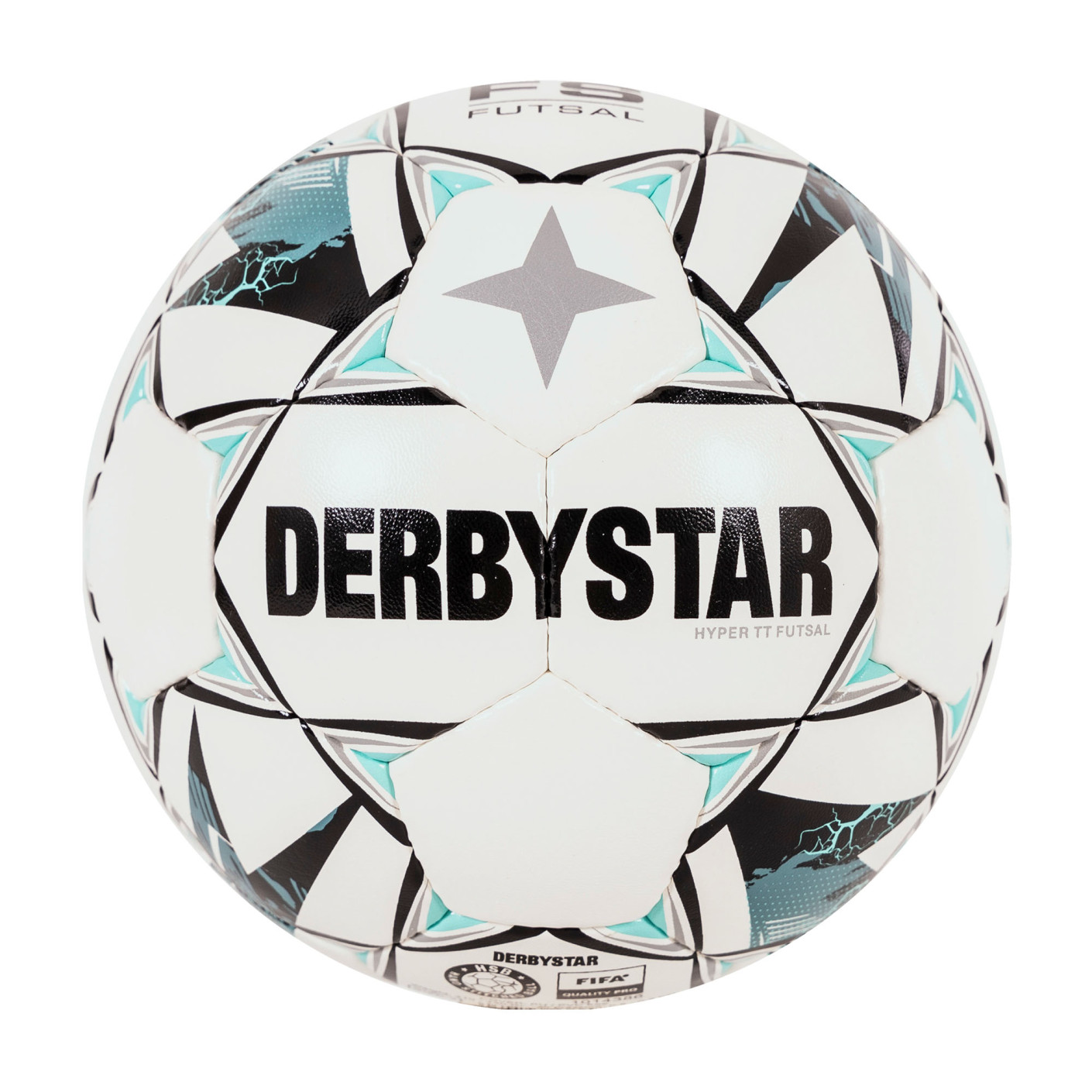Derbystar Zaalvoetbal Hyper TT II Maat 4 Wit Lichtblauw