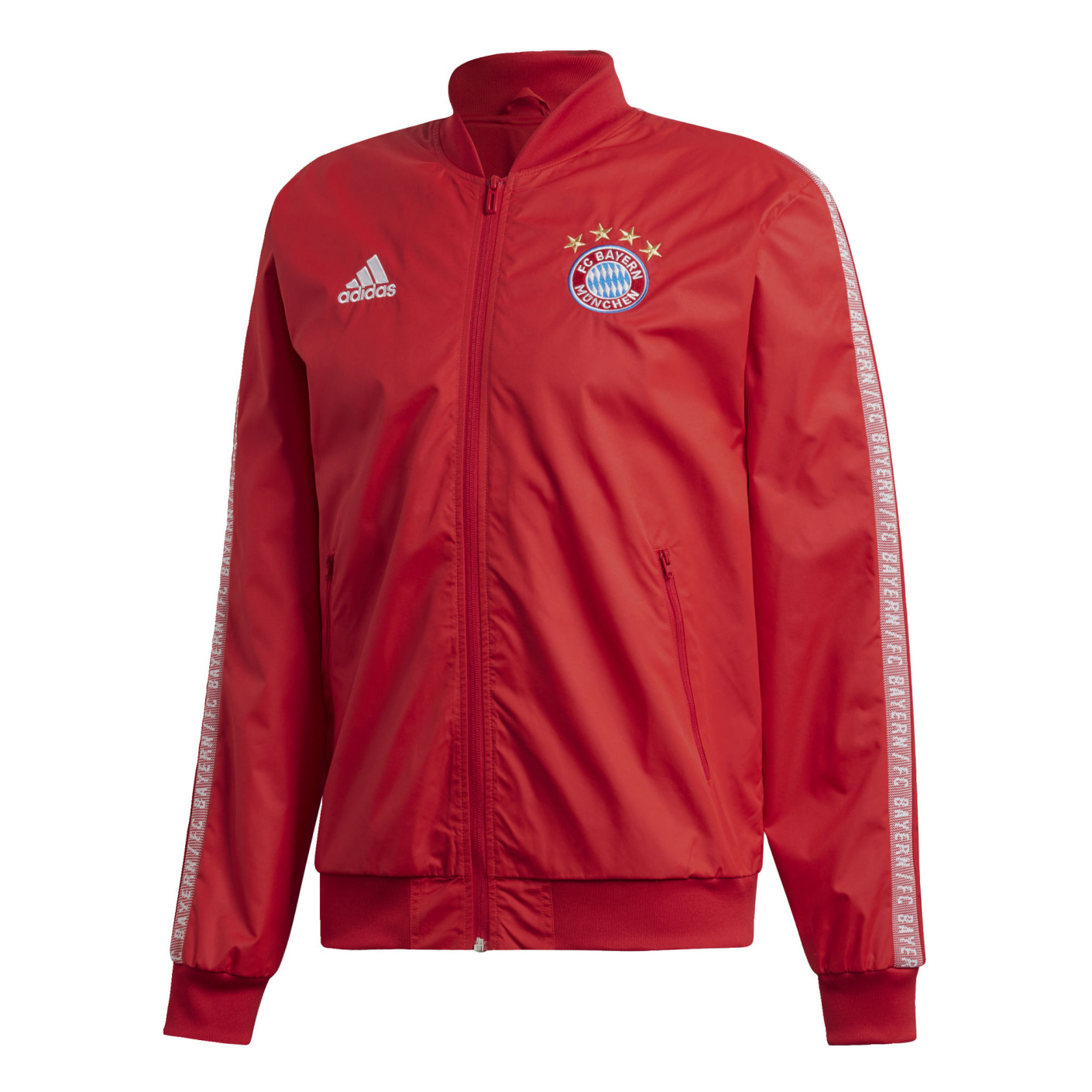 adidas Bayern Munchen Anthem Trainingsjack 2019-2020 Rood Wit