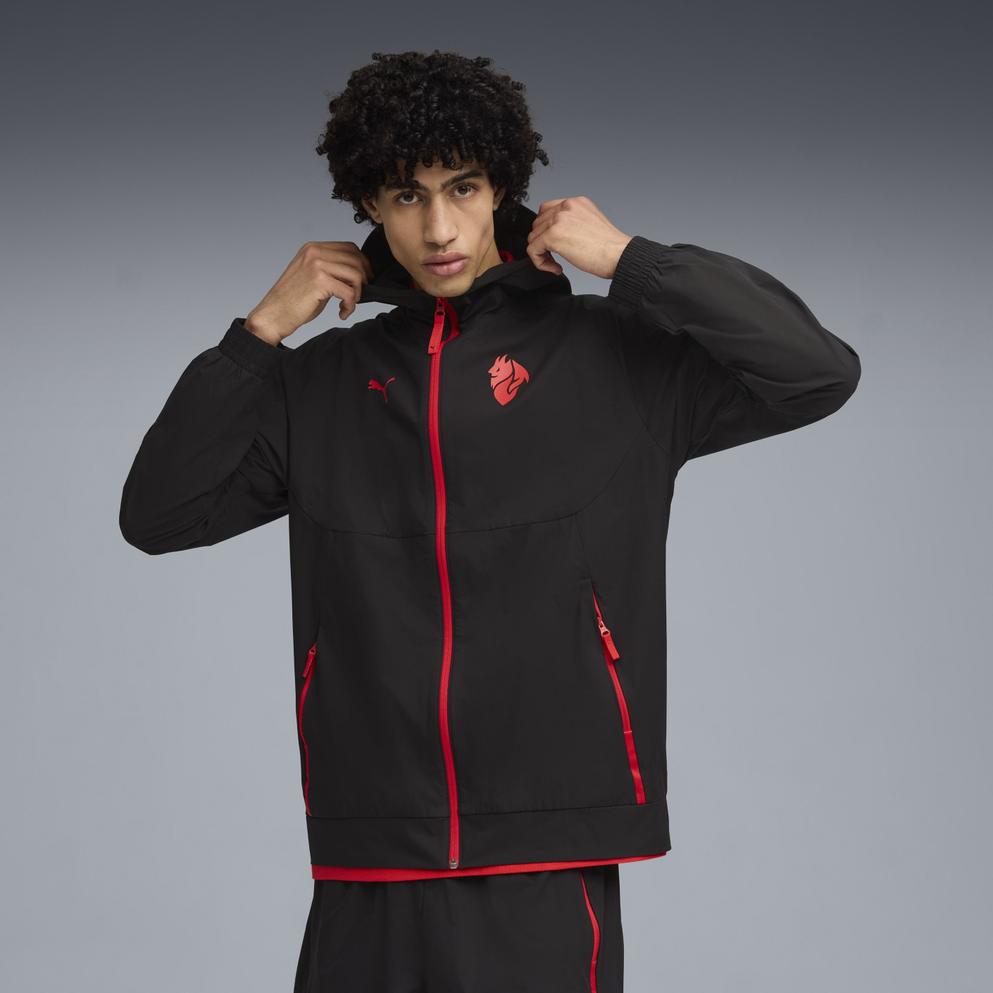 PUMA AC Milan Pumatech Woven Tracksuit Hooded Full-Zip 2025-2026