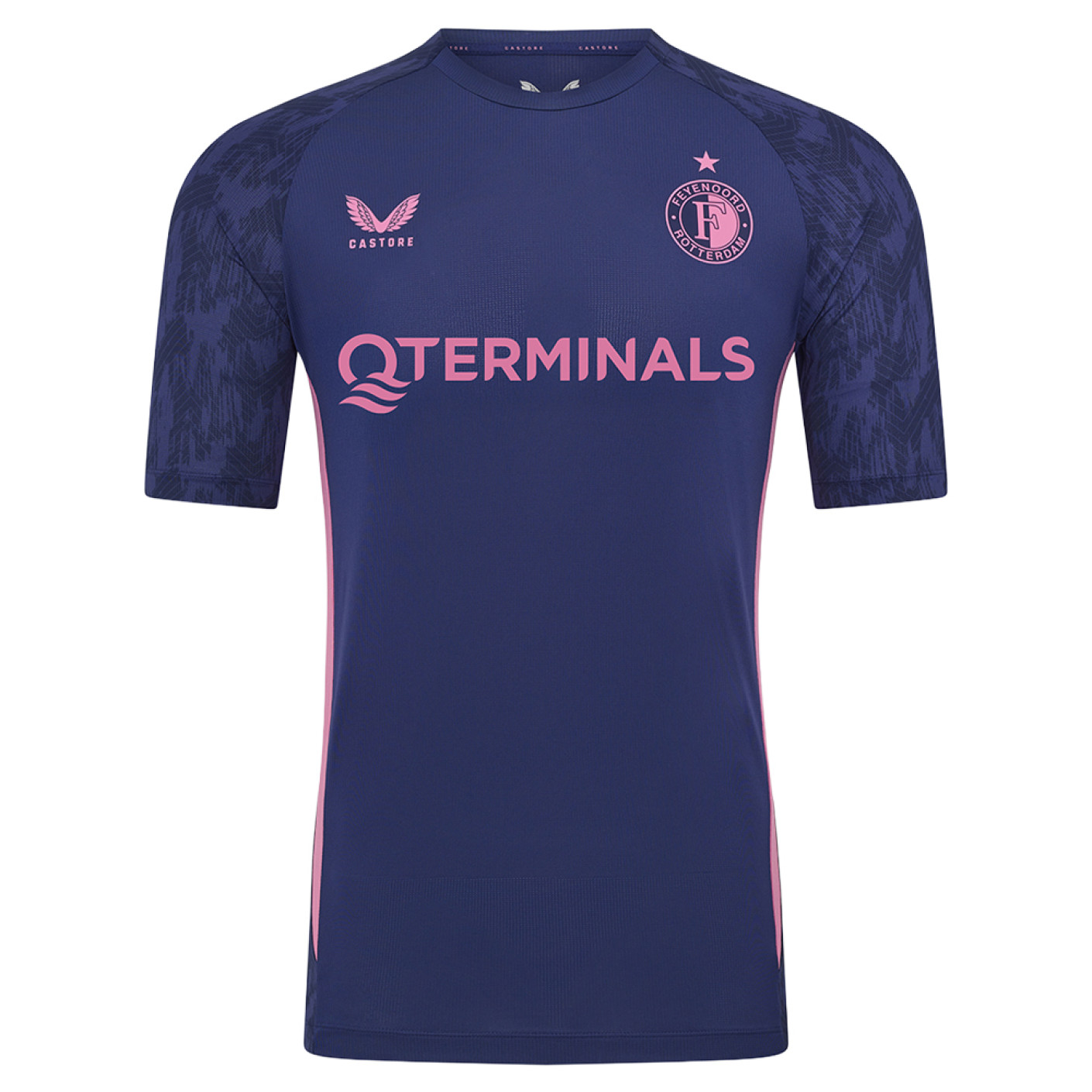 Castore Feyenoord Training Shirt 2025-2026 Dark Blue Pink