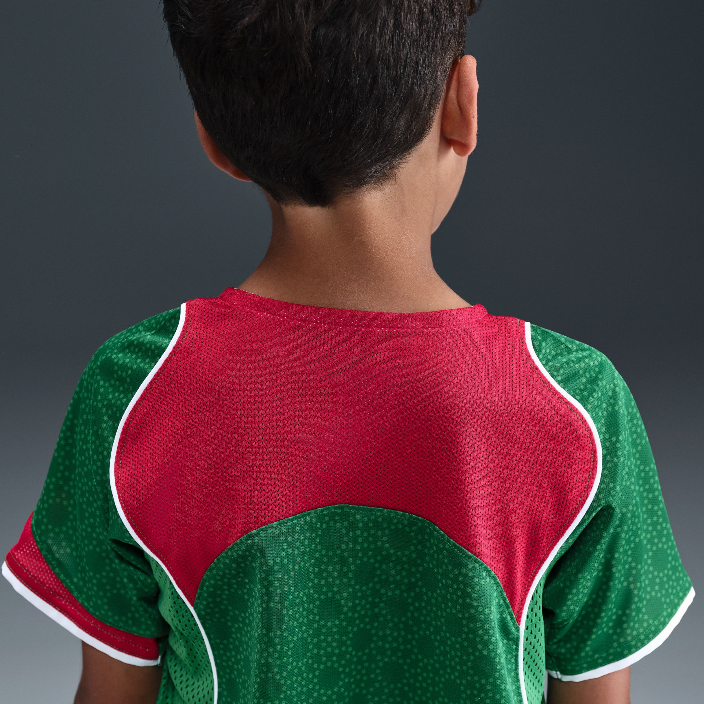 red and green nike shirt