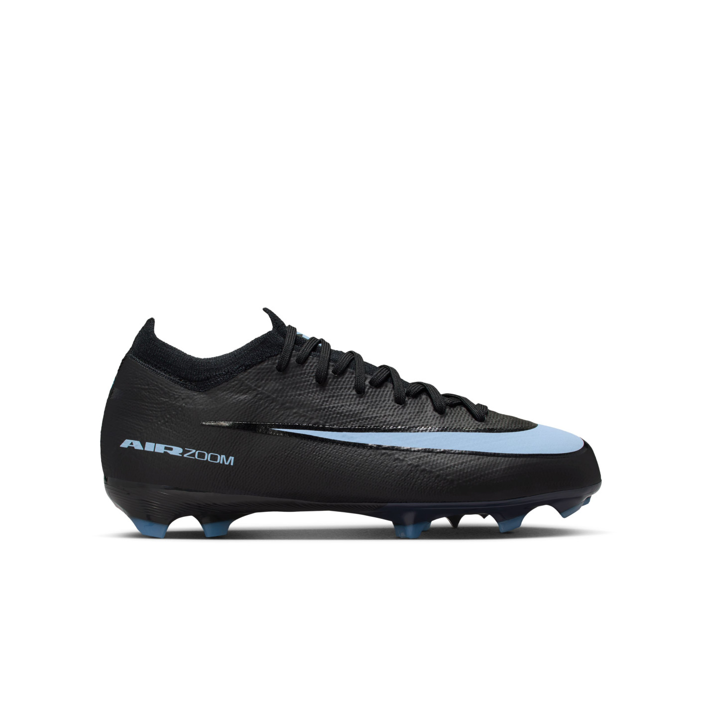 Nike Zoom Mercurial Vapor 16 Pro Gras Voetbalschoenen (FG) Kids Zwart Lichtblauw