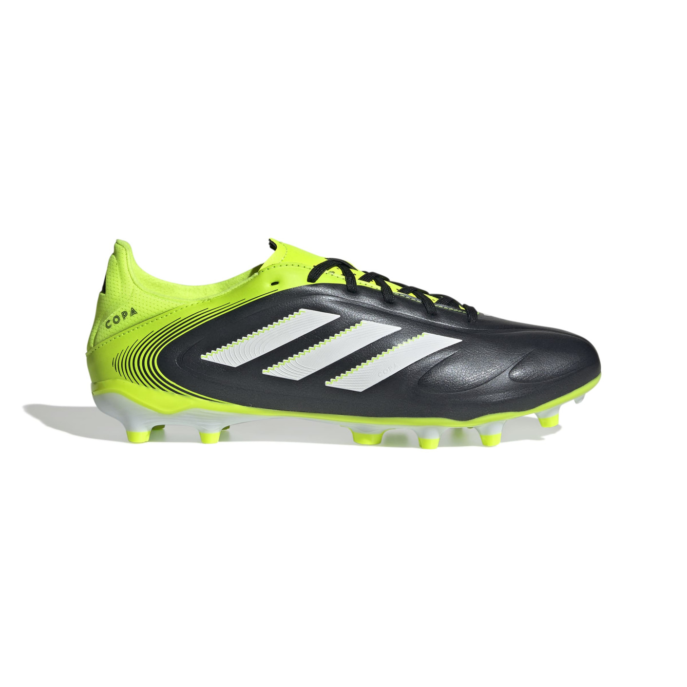 adidas Copa Pure III League Gras / Kunstgras Voetbalschoenen (MG) Zwart Wit Neongeel