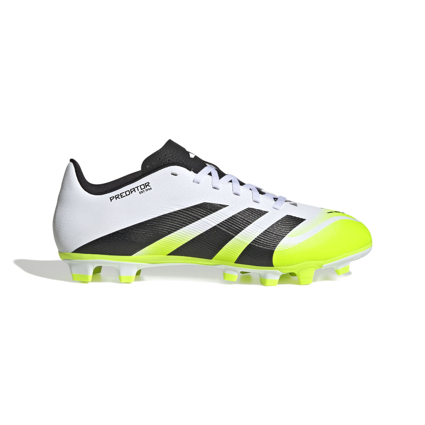 adidas Predator Club Gras / Kunstgras Voetbalschoenen (MG) Wit Zwart Neongeel