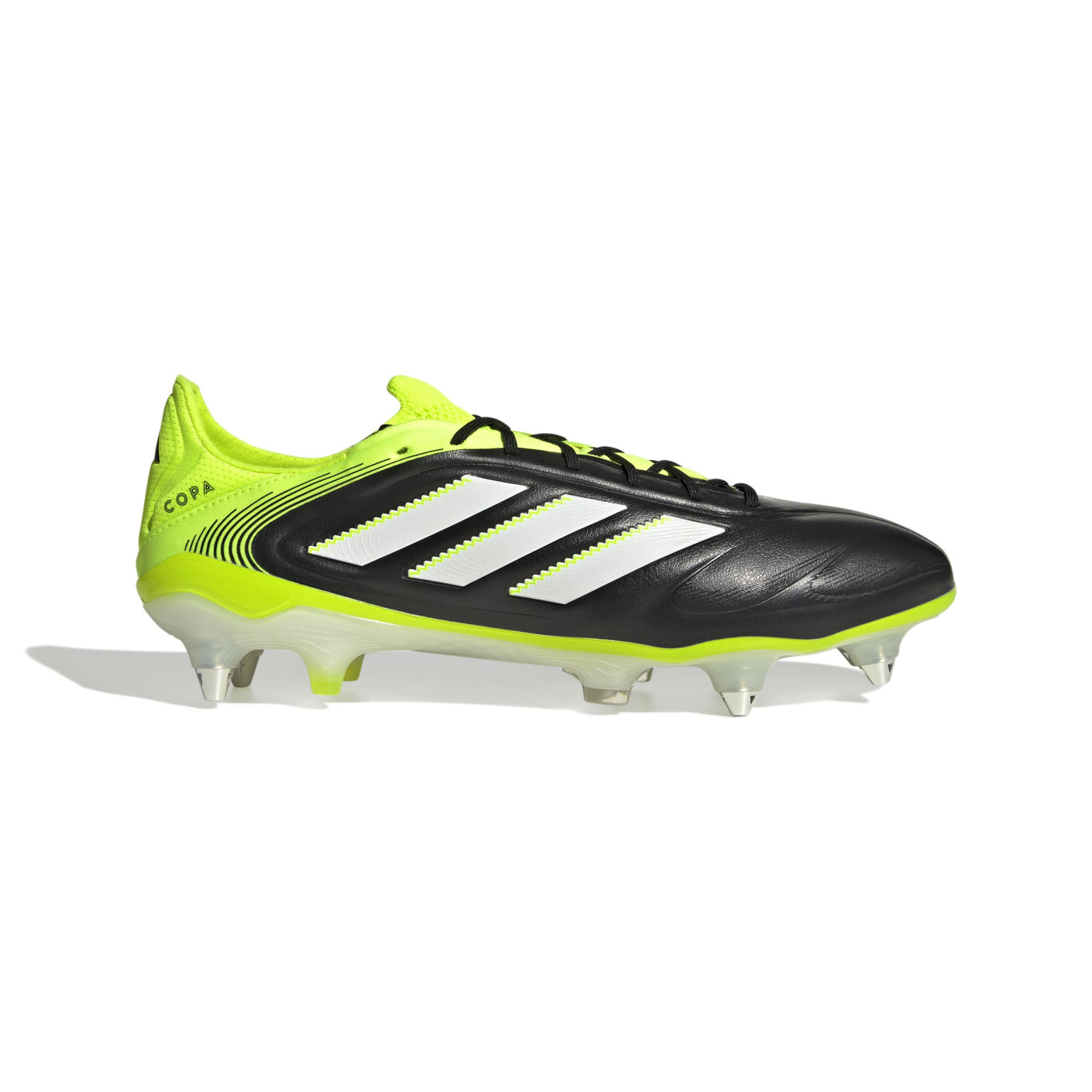 adidas Copa Pure III Elite IJzeren-Nop Voetbalschoenen (SG) Zwart Wit Neongeel