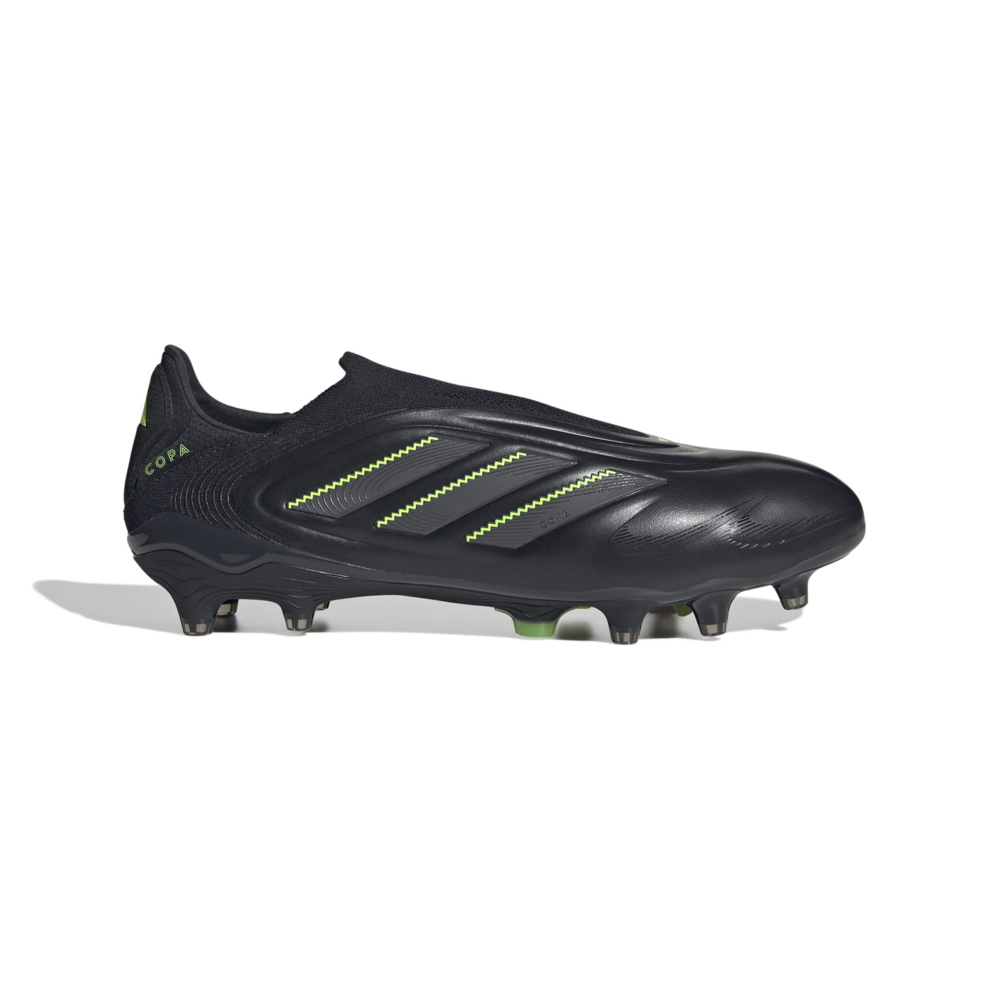 adidas Copa Pure III Elite Laceless Grass Football Boots (FG) Black Dark Grey Green