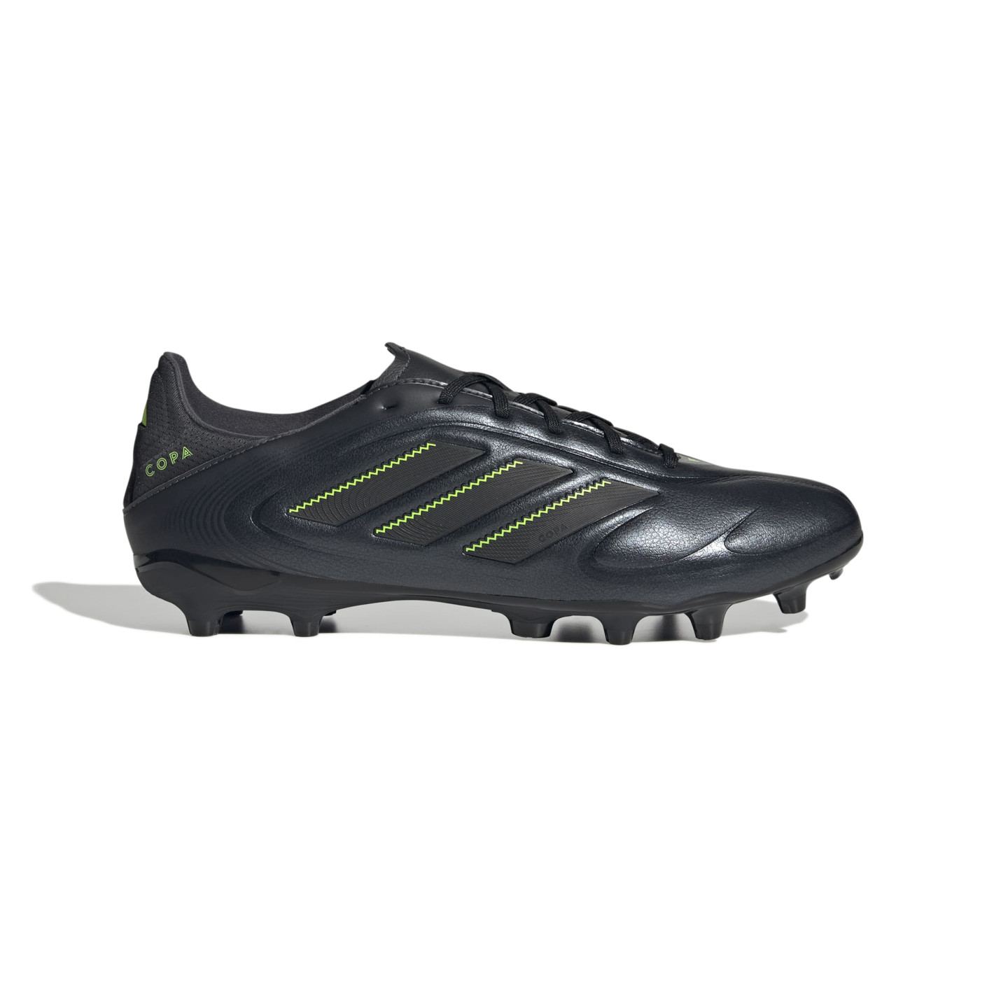 adidas Copa Pure III League Grass/Artificial Grass Football Boots (MG) Black Dark Grey Green