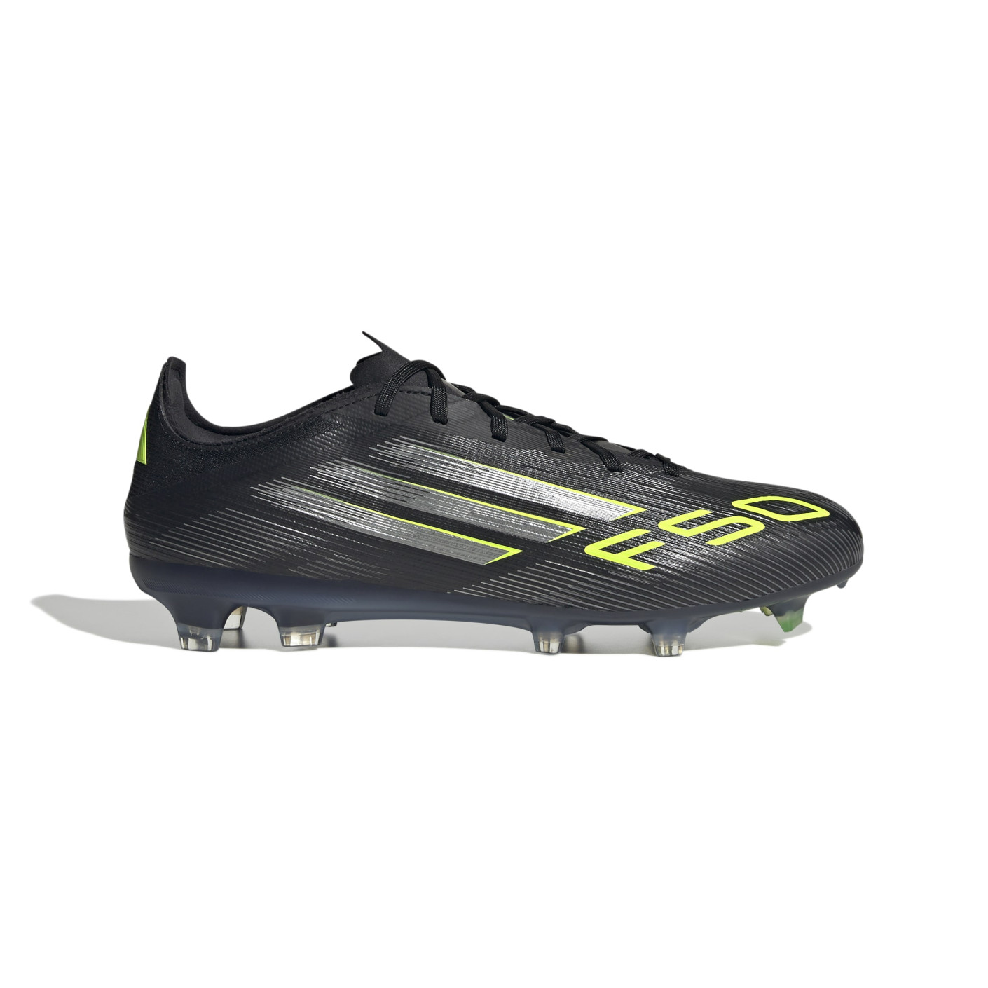 adidas F50 Pro Gras Voetbalschoenen (FG) Zwart Zilver Neongeel
