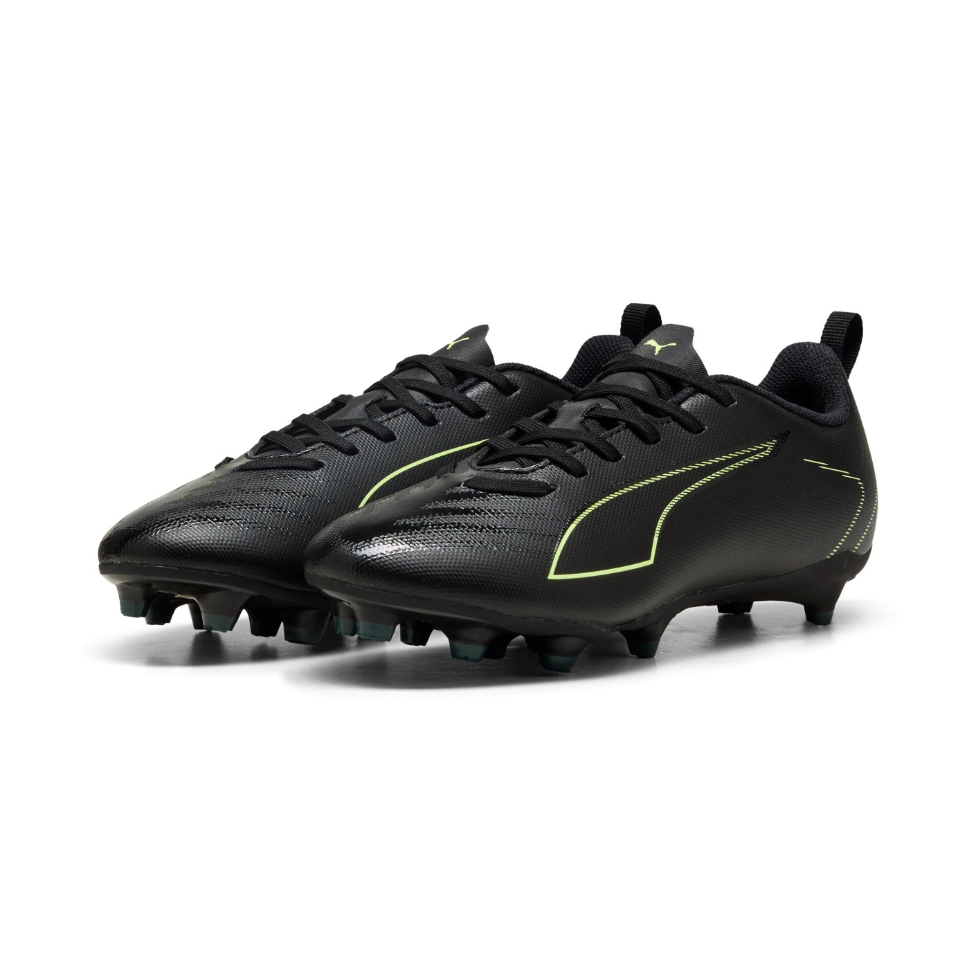 PUMA Ultra 6 Play Gras / Kunstgras Voetbalschoenen (MG) Kids Zwart Donkergroen Lichtgroen