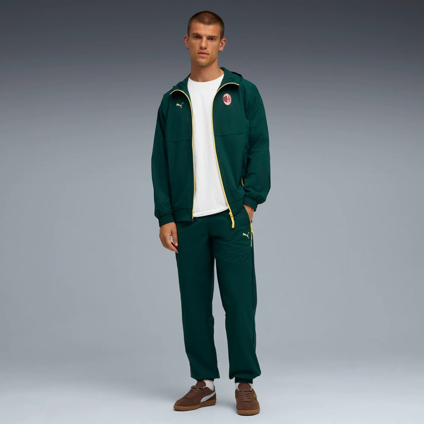 PUMA AC Milan Pumatech Woven Hooded Full-Zip Tracksuit 2025-2026