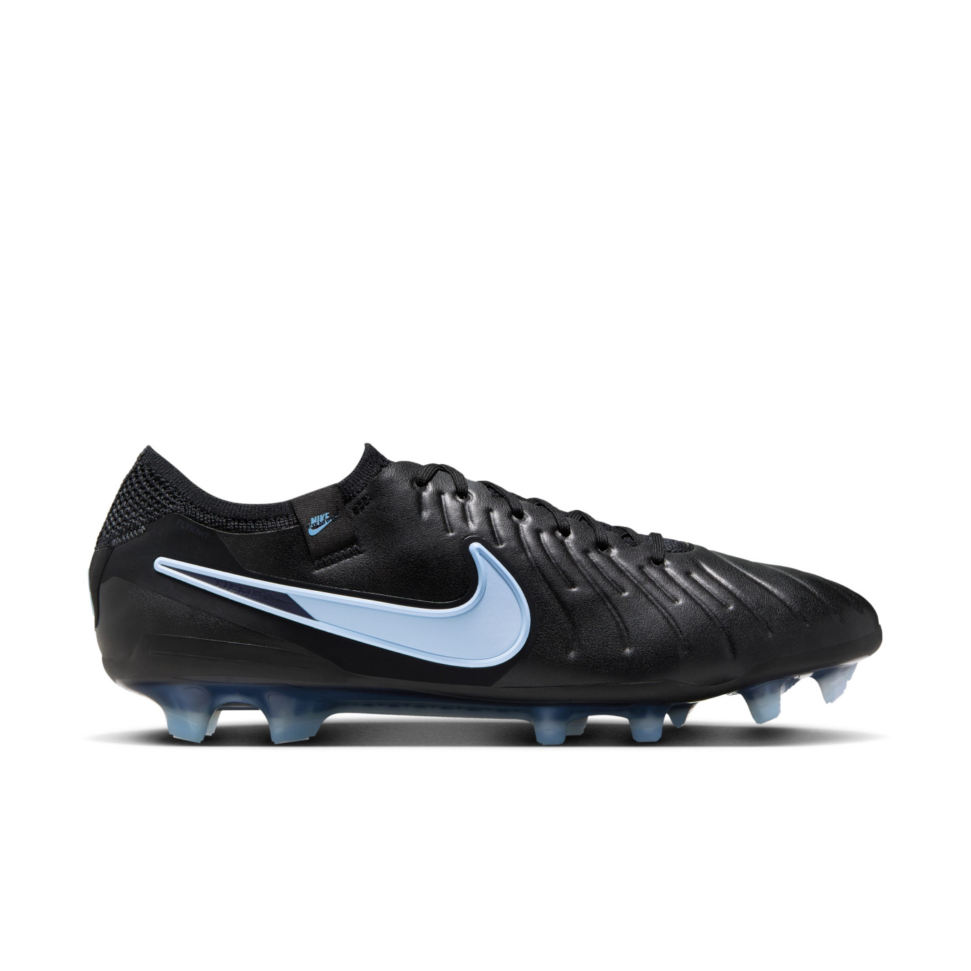 Nike Tiempo Legend 10 Elite Gras Voetbalschoenen (FG) Zwart Lichtblauw
