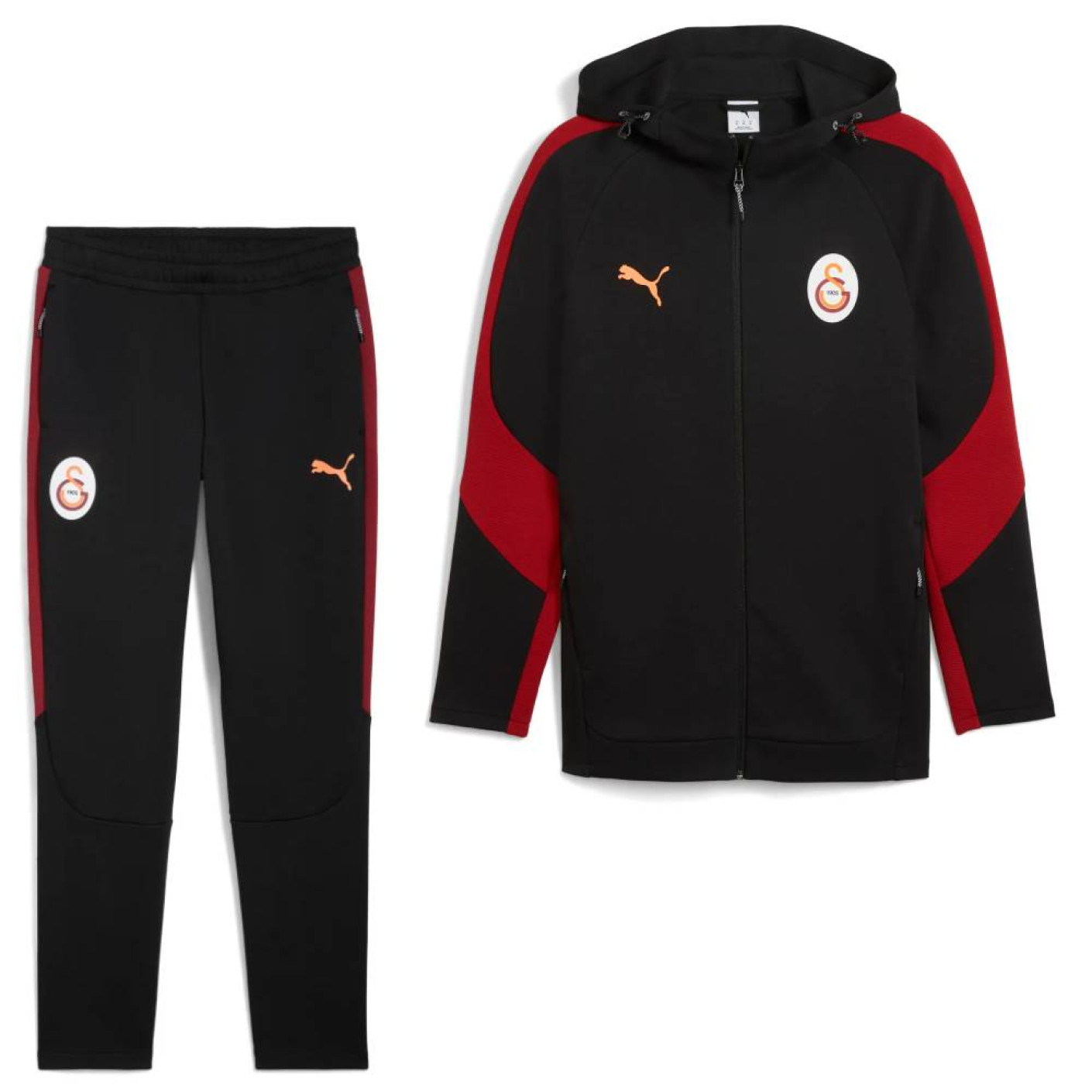 PUMA Galatasaray SK Evostripe Trainingspak Hooded 2025-2026 Zwart Rood Oranje