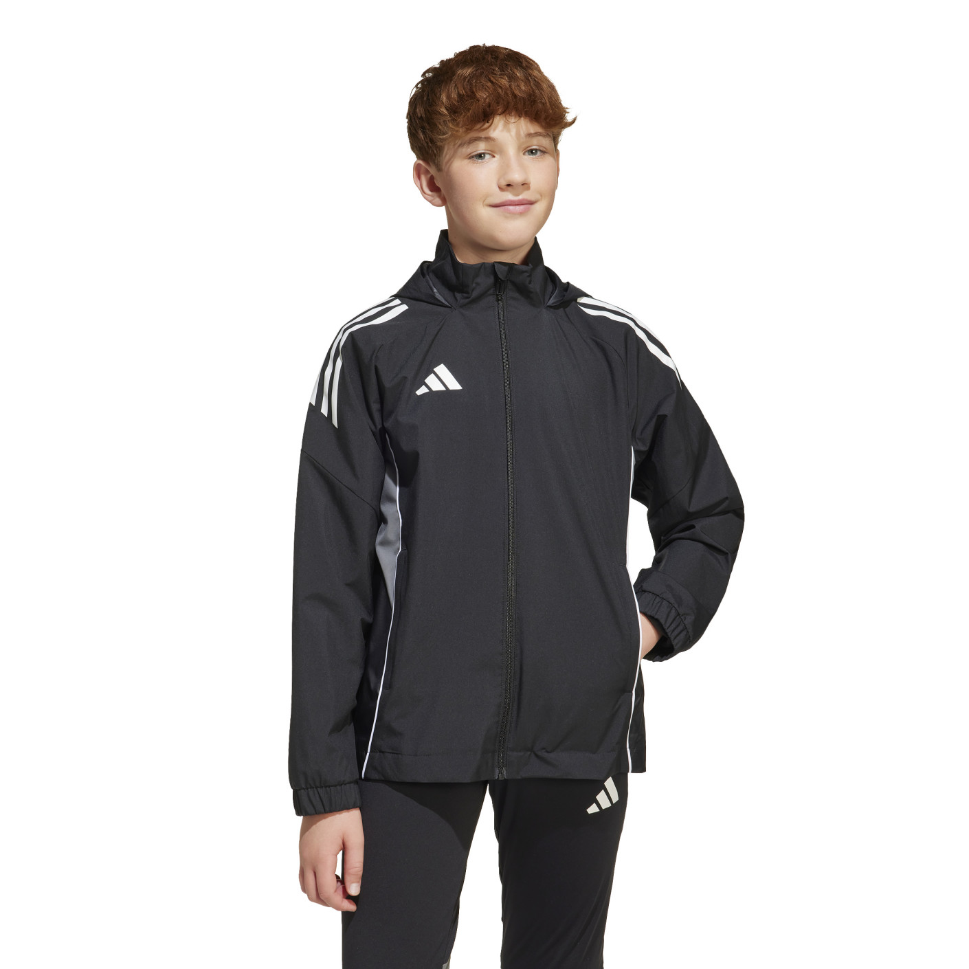 adidas Tiro 25 Competition Allweather Jacket Kids Black Grey