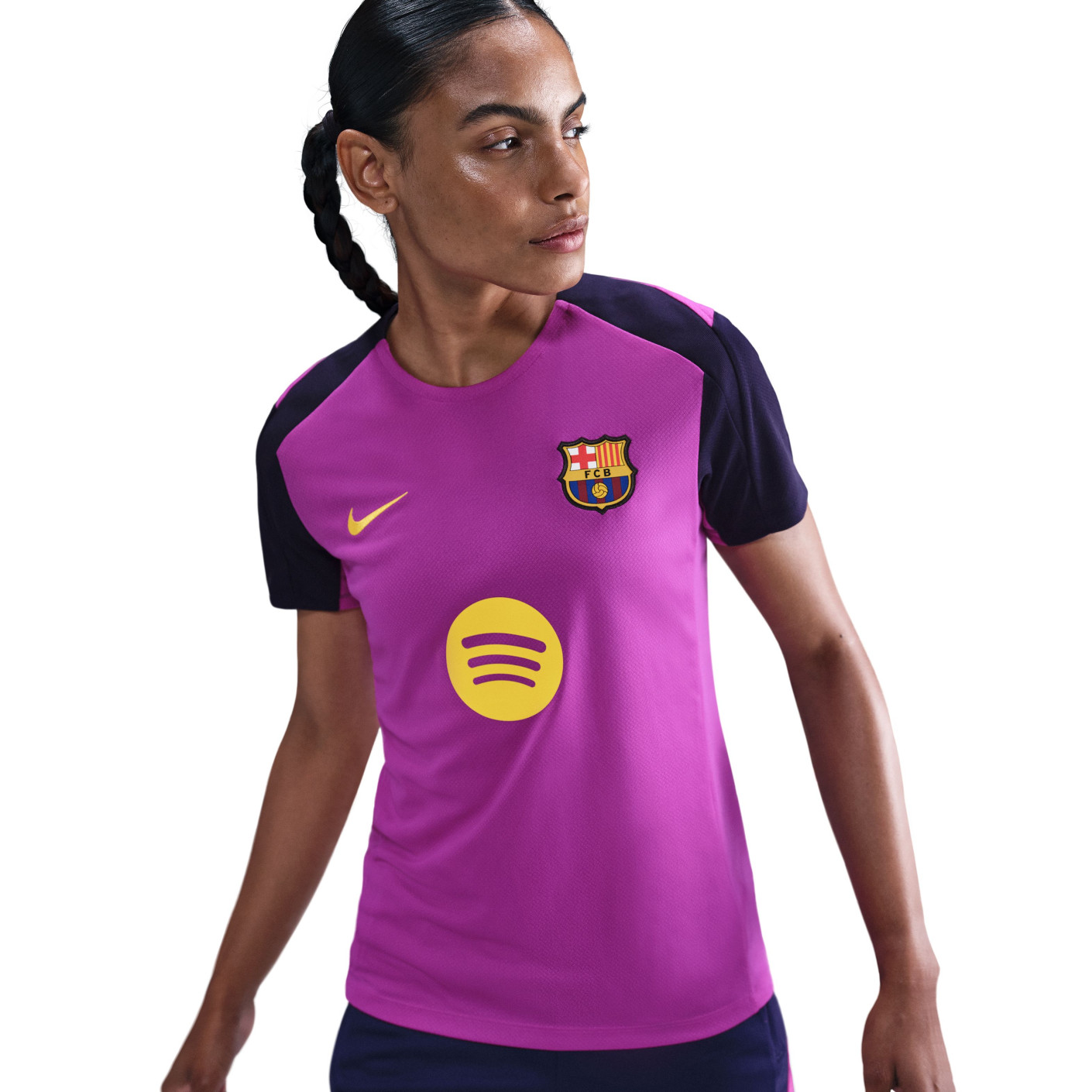 Nike FC Barcelona Strike Training Shirt 2025-2026 Women's Bright Purple Dark Blue Gold